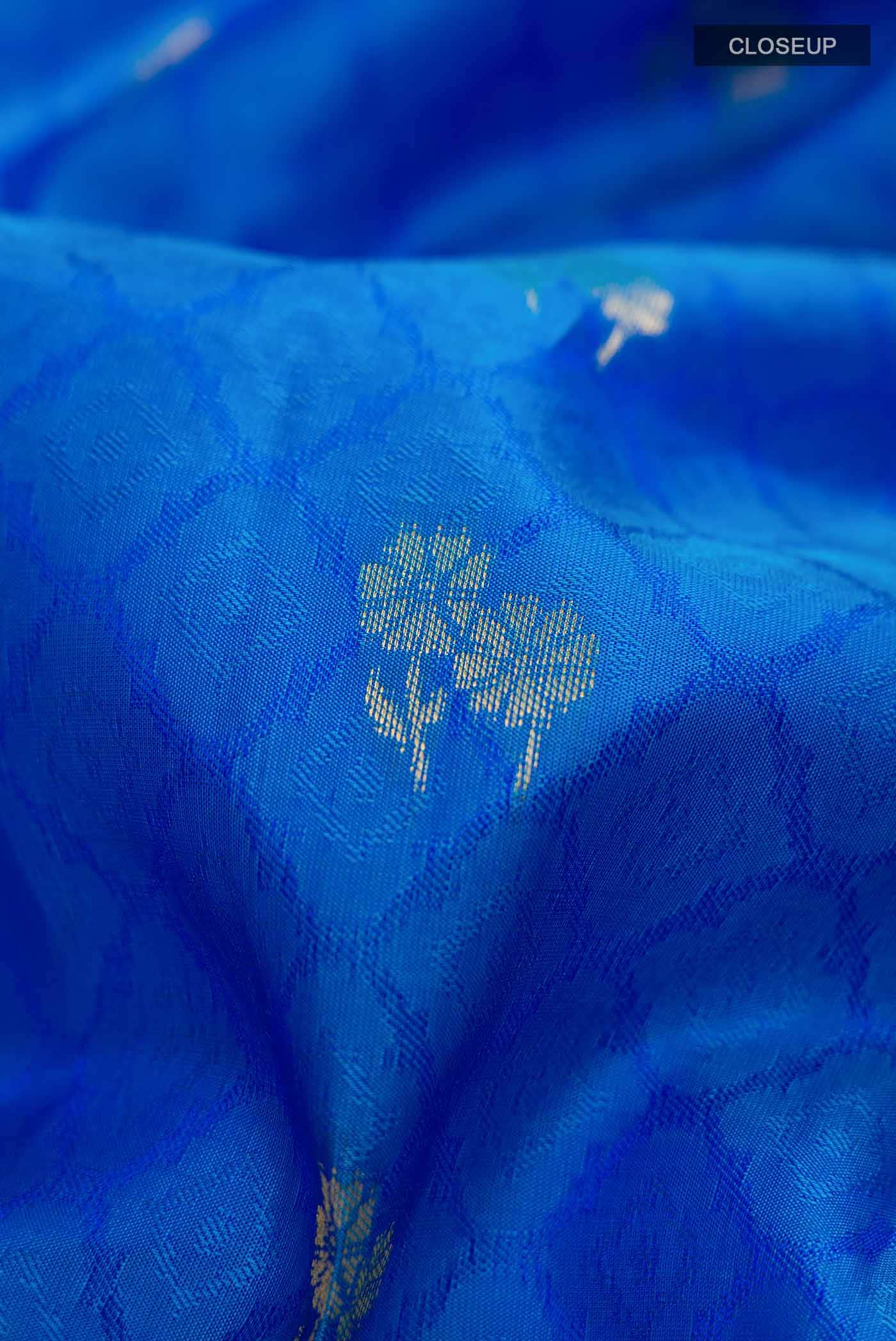 Blue Kanchipuram Silk Saree