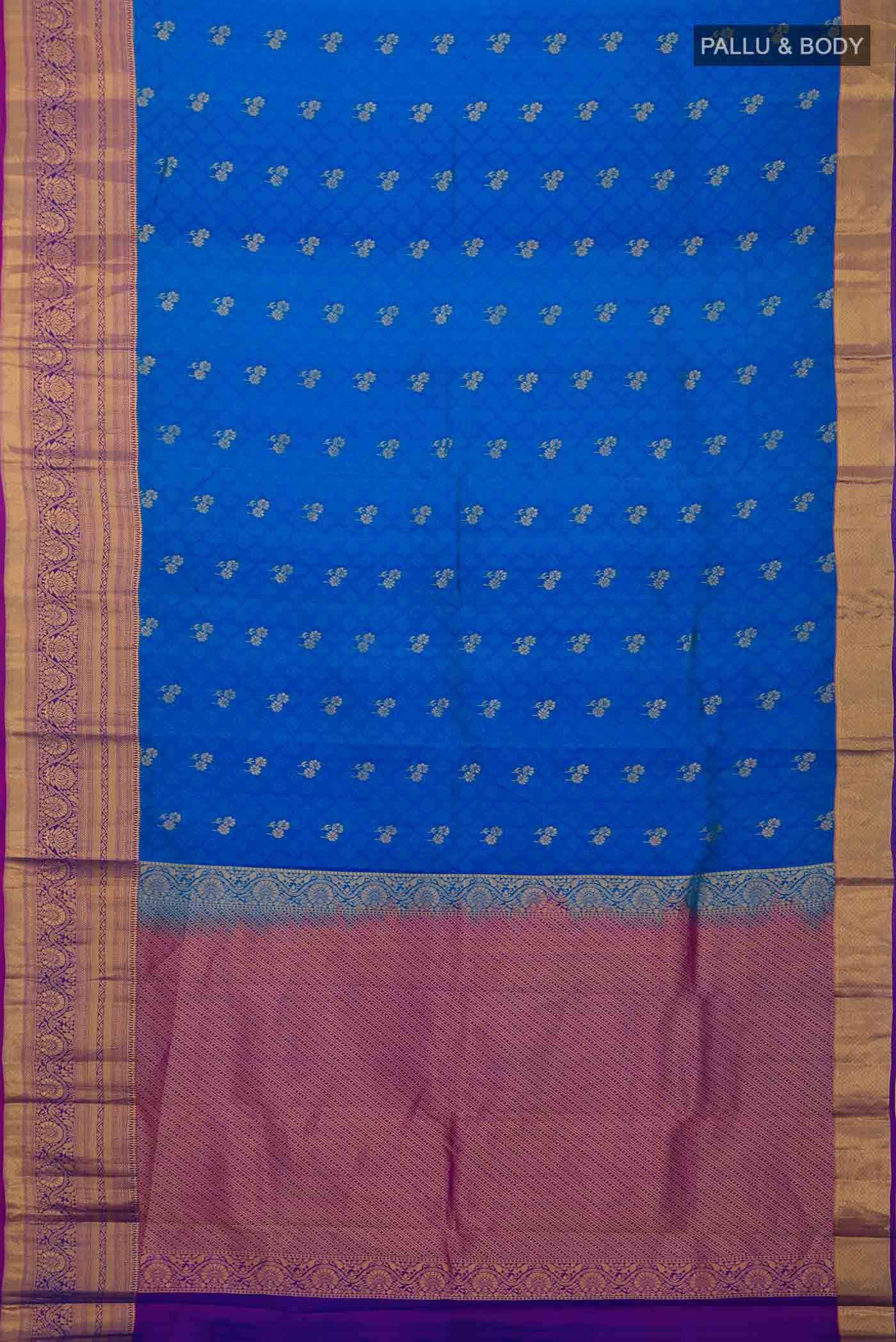 Blue Kanchipuram Silk Saree