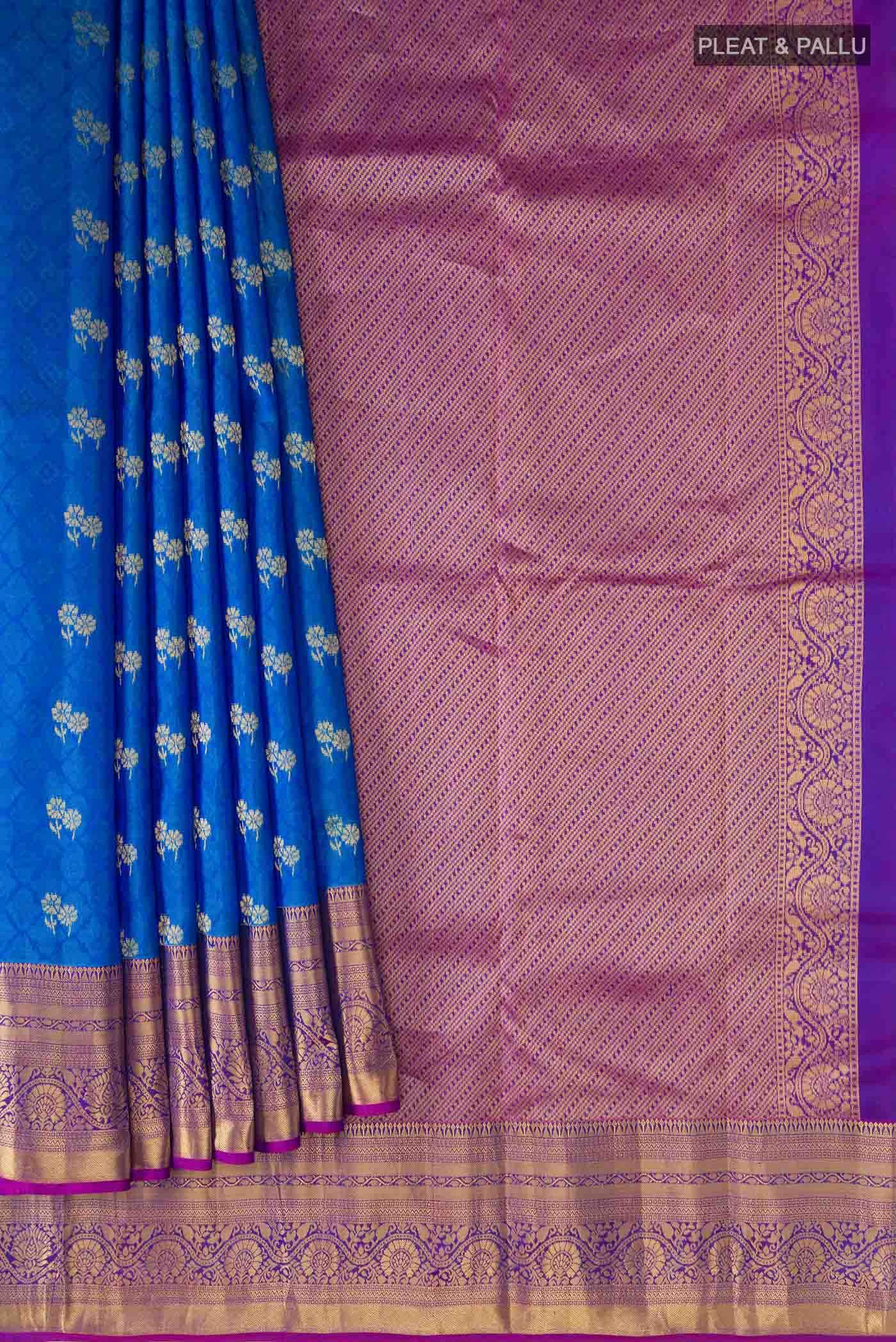 Blue Kanchipuram Silk Saree