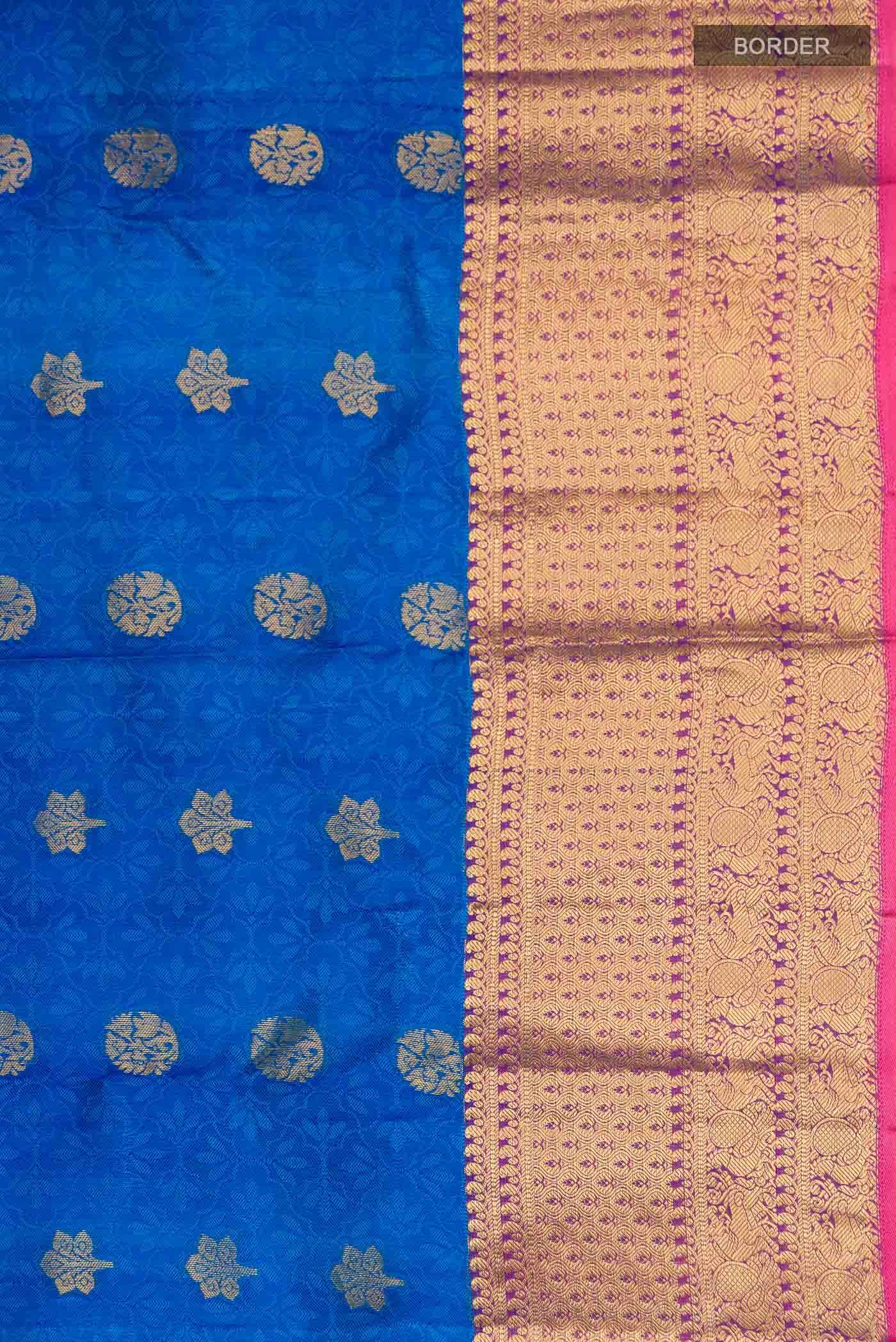 Blue Kanchipuram Silk Saree