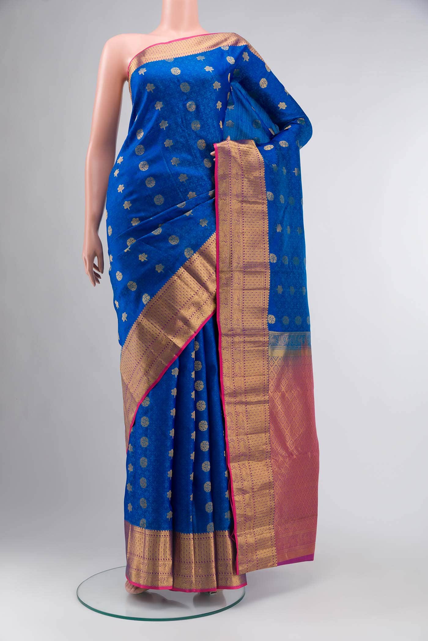 Blue Kanchipuram Silk Saree