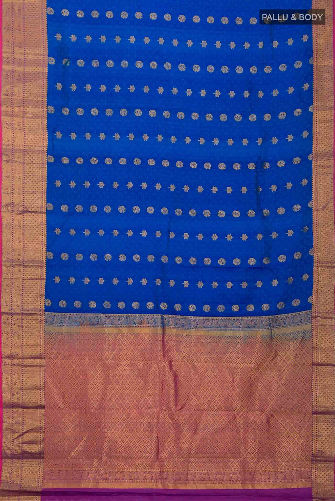Blue Kanchipuram Silk Saree
