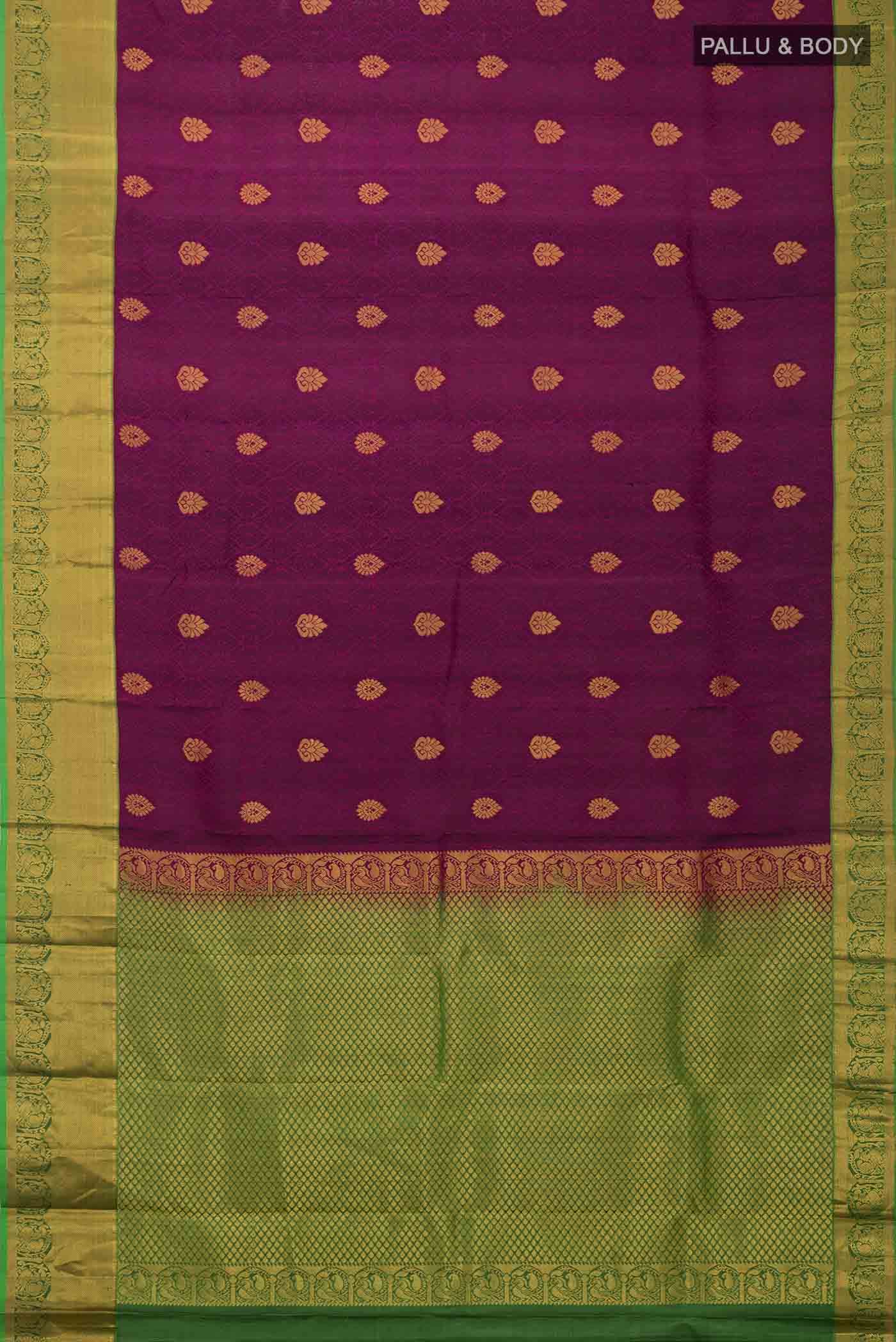 Purple Kanchipuram Silk Saree