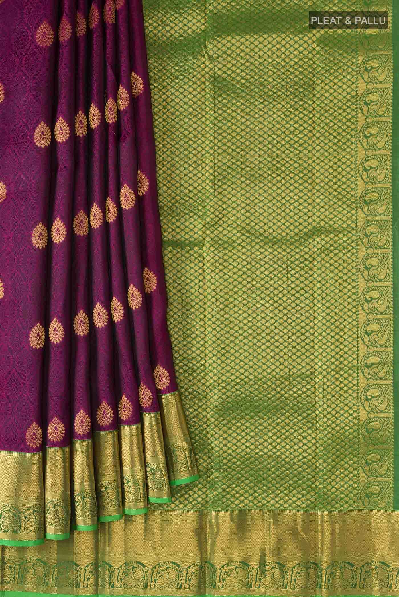 Purple Kanchipuram Silk Saree