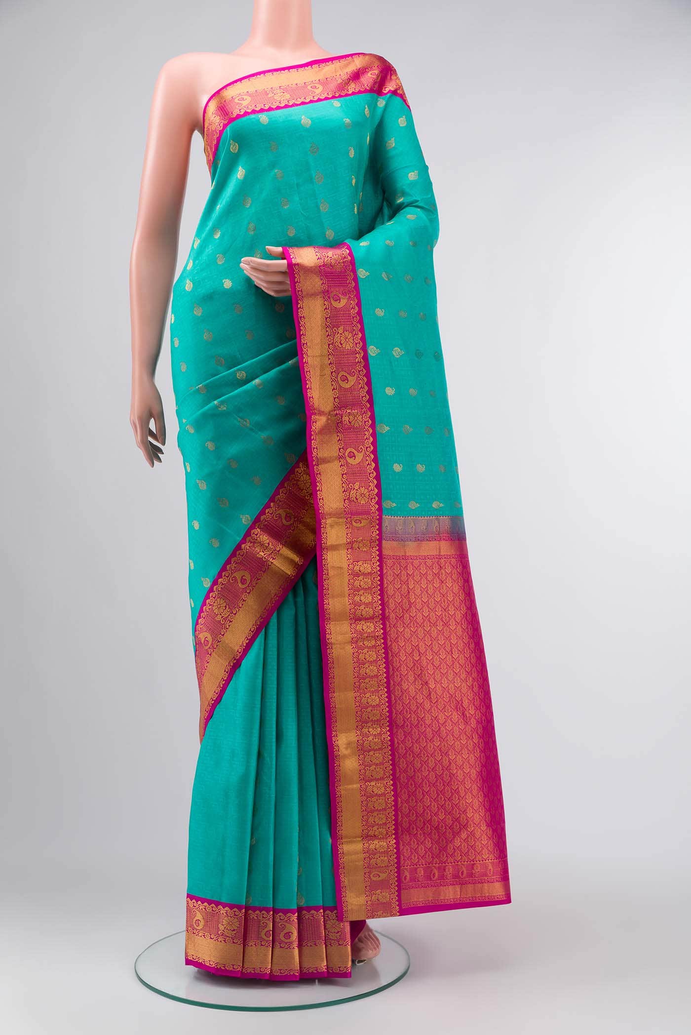 Blue Kanchipuram Silk Saree