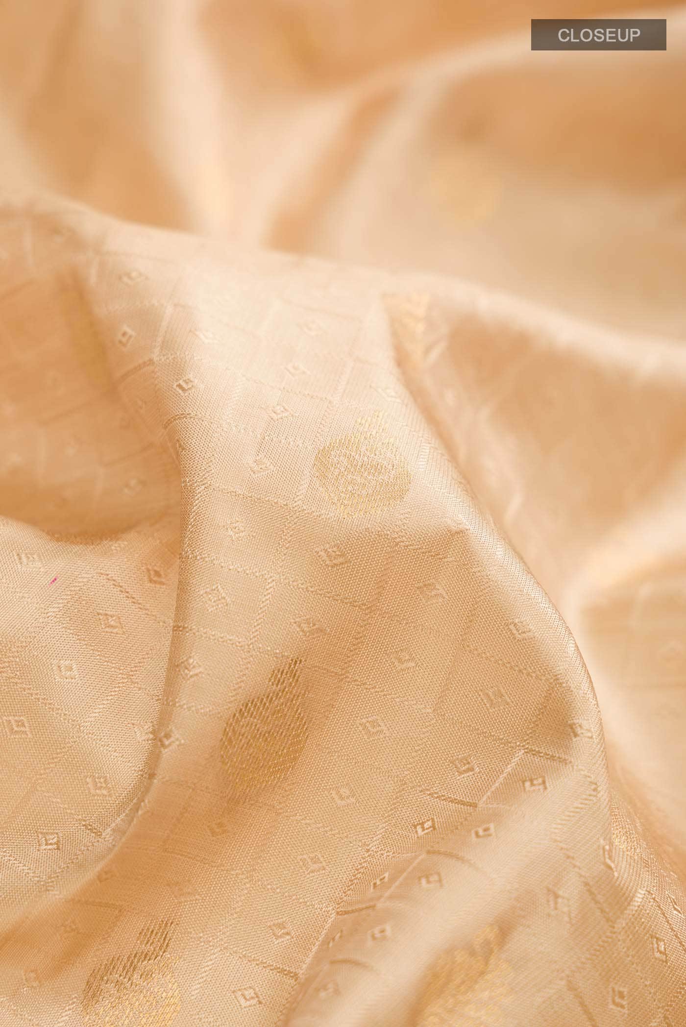 Beige Kanchipuram Silk Saree