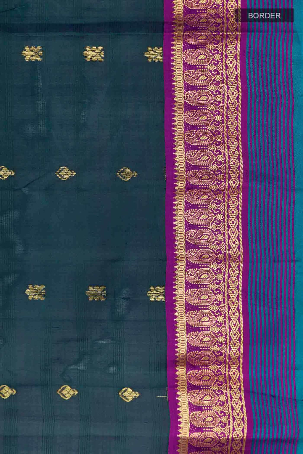 Navy Blue Kanchipuram Silk Saree