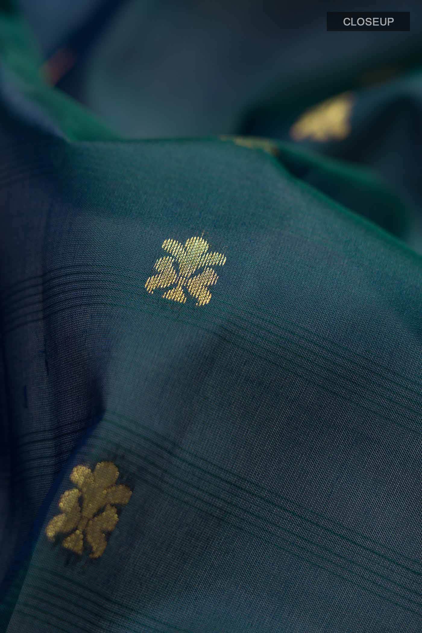 Navy Blue Kanchipuram Silk Saree