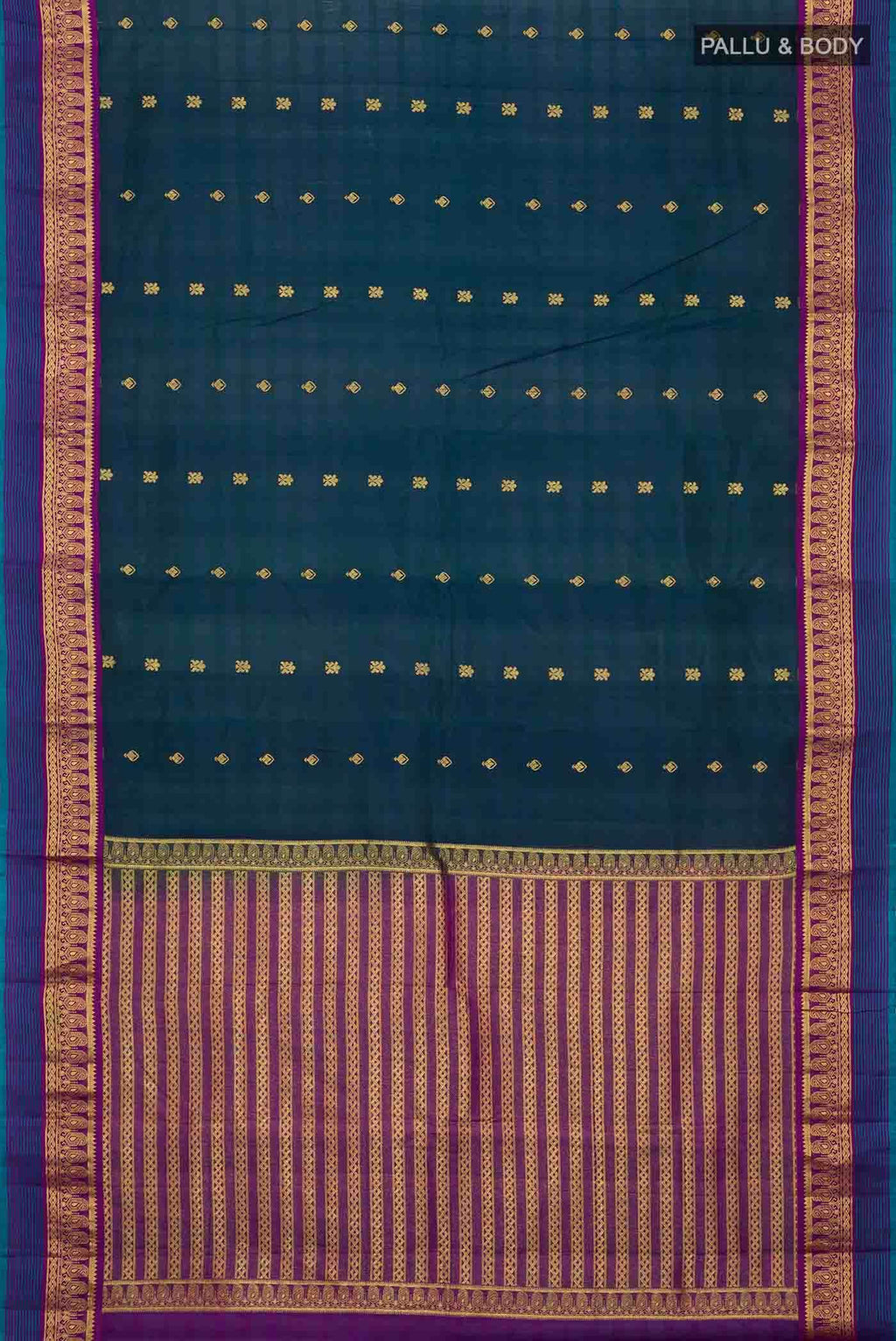 Navy Blue Kanchipuram Silk Saree