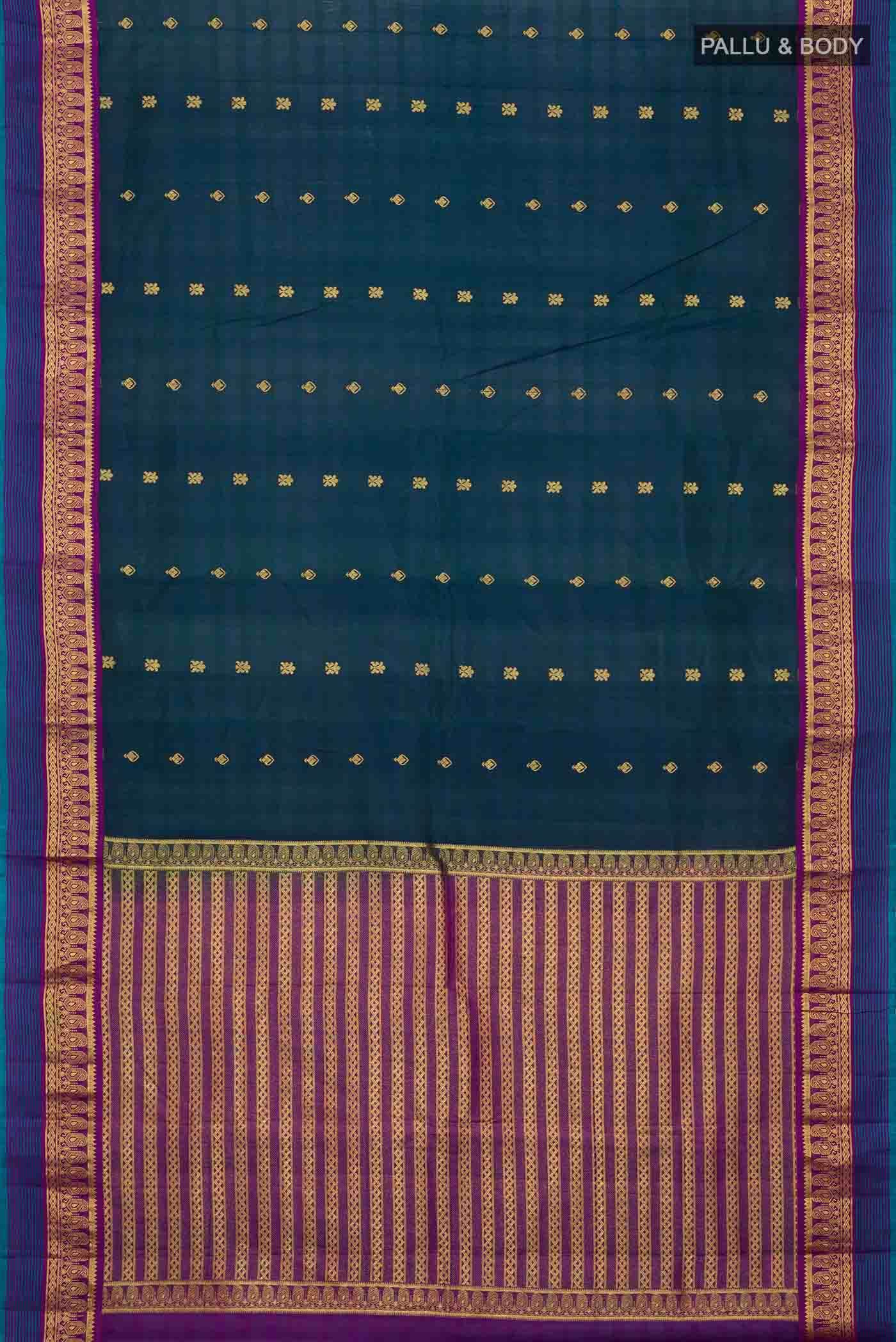 Navy Blue Kanchipuram Silk Saree