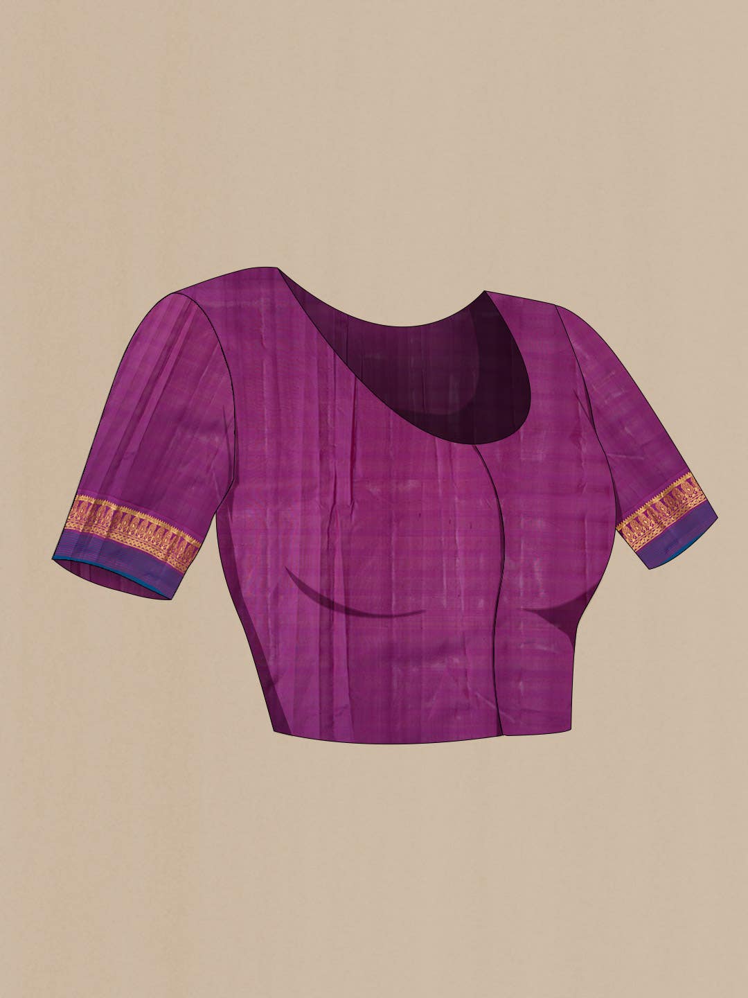 Purple Kanchipuram Silk Saree
