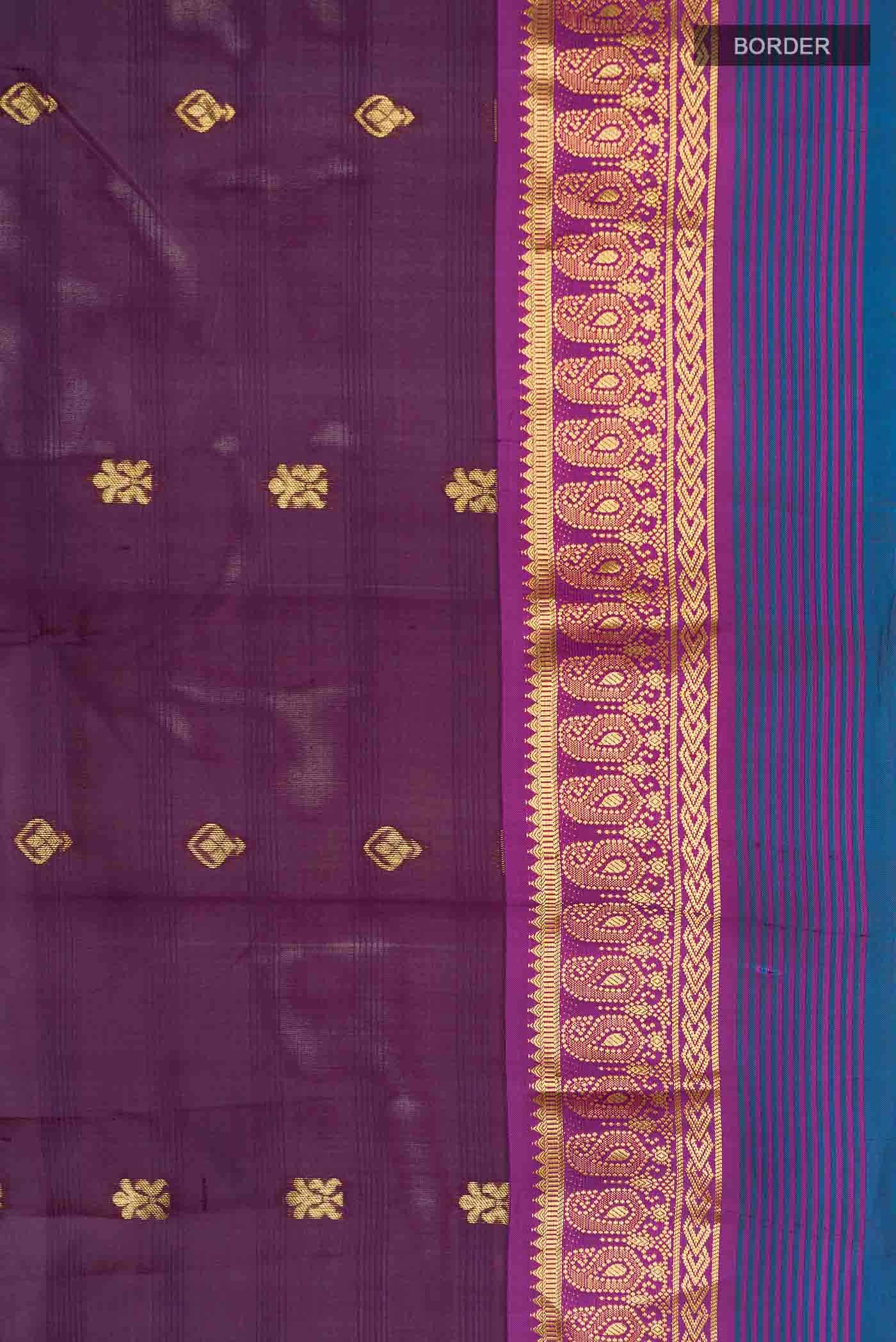 Purple Kanchipuram Silk Saree