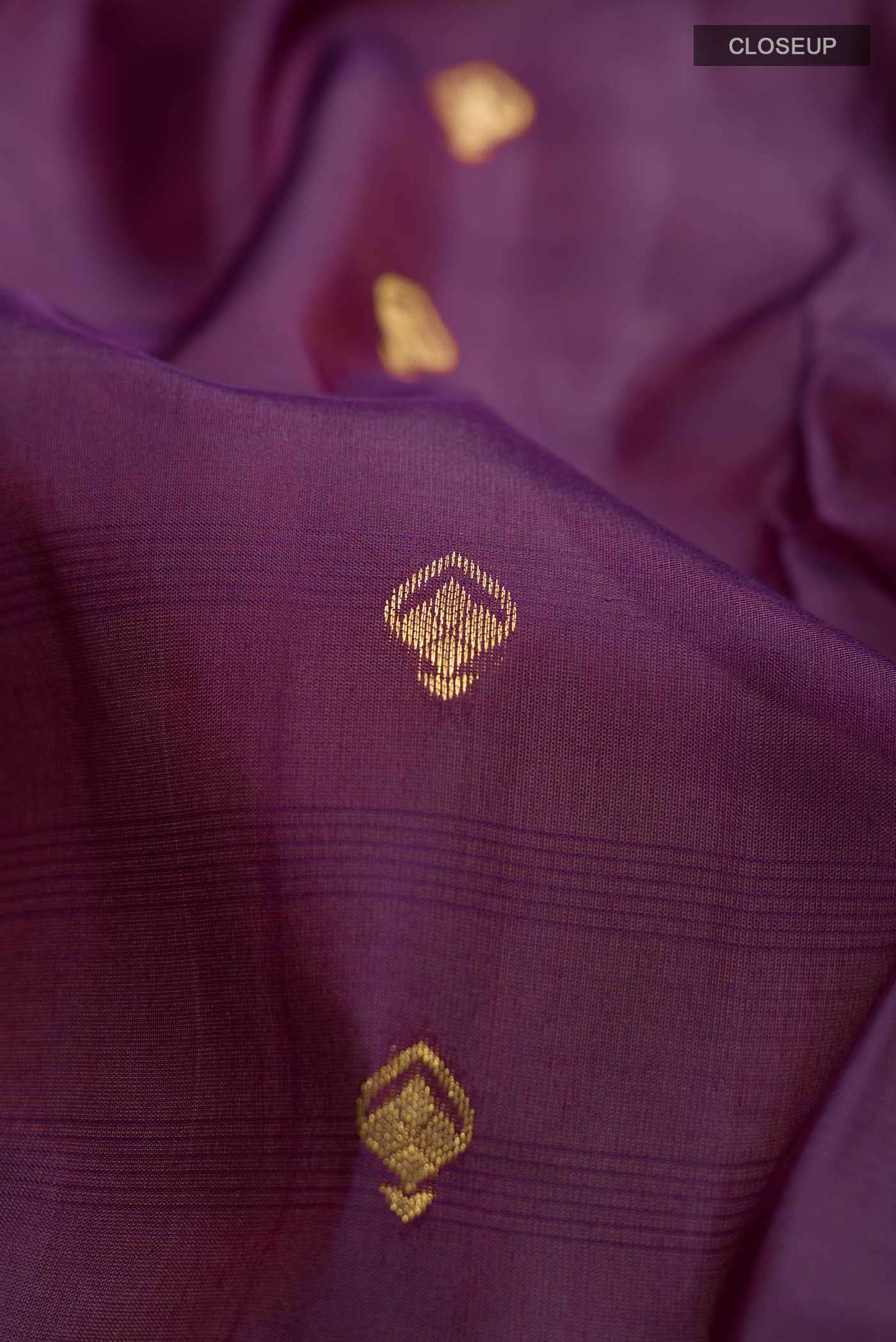 Purple Kanchipuram Silk Saree