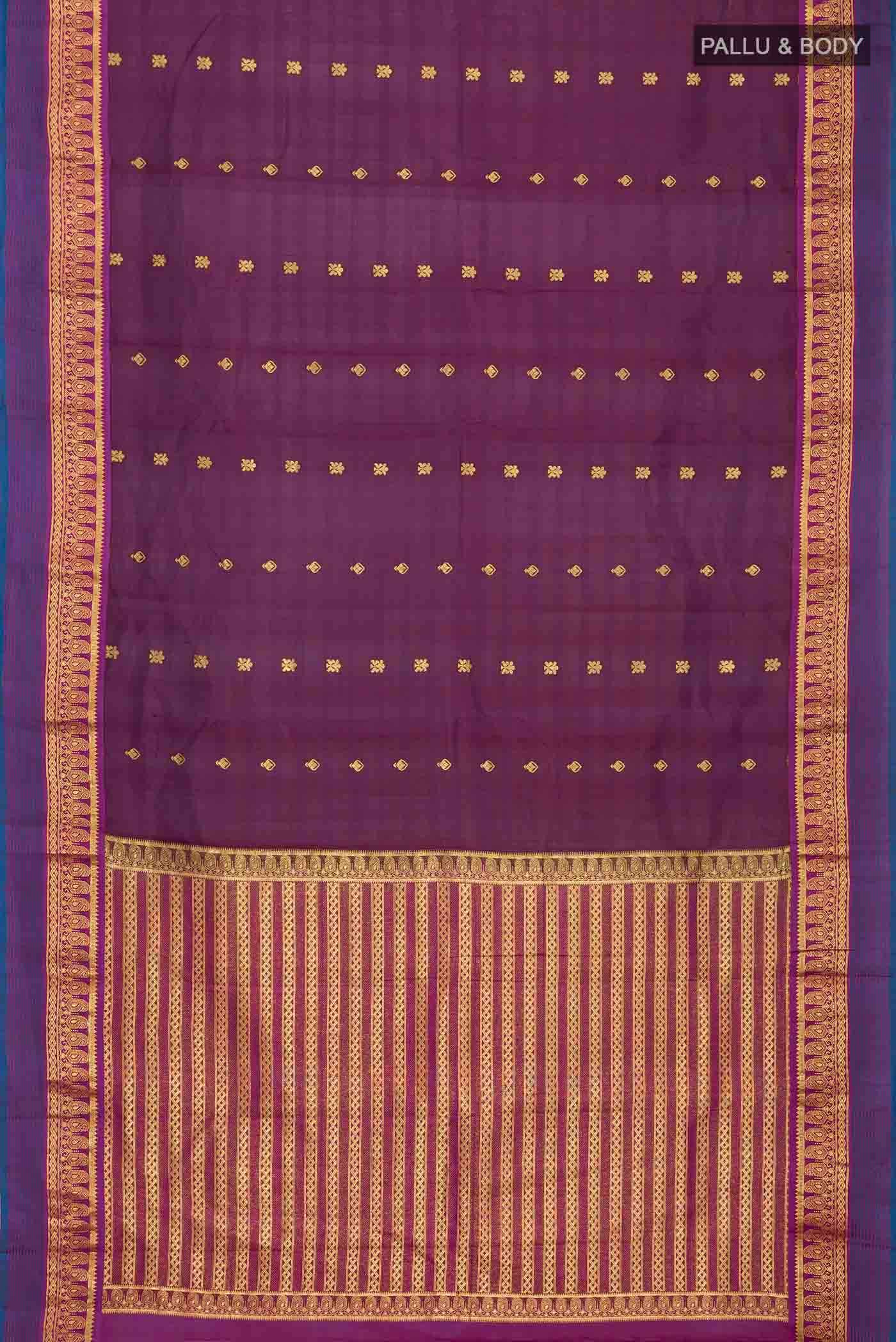 Purple Kanchipuram Silk Saree