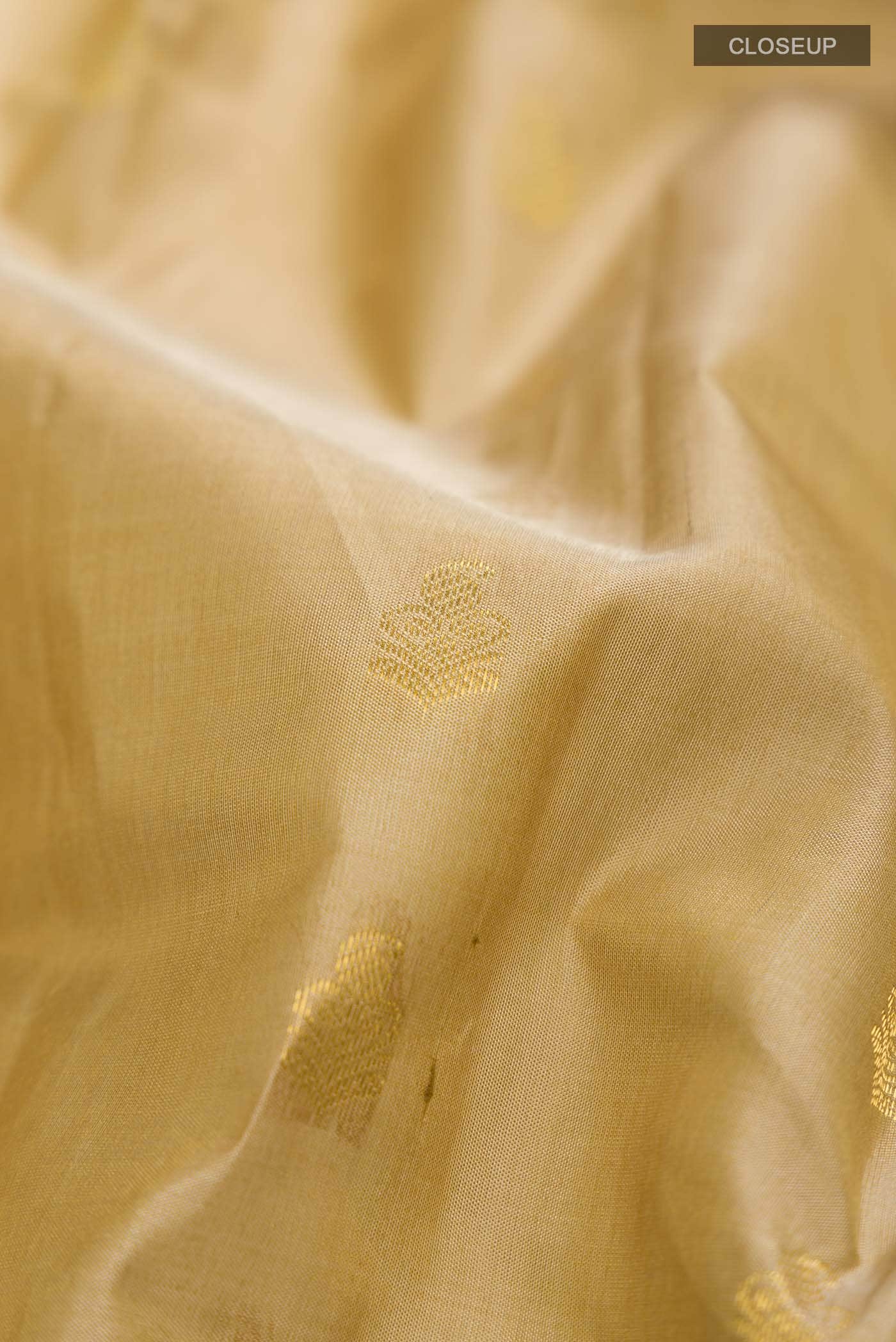 Beige Kanchipuram Silk Saree