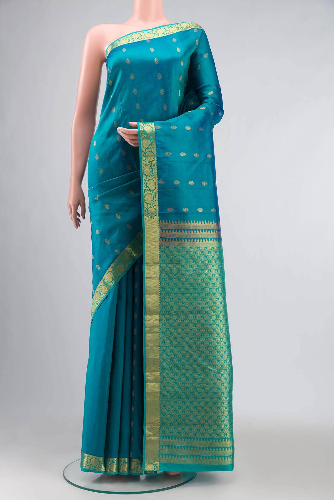 Blue Kanchipuram Silk Saree