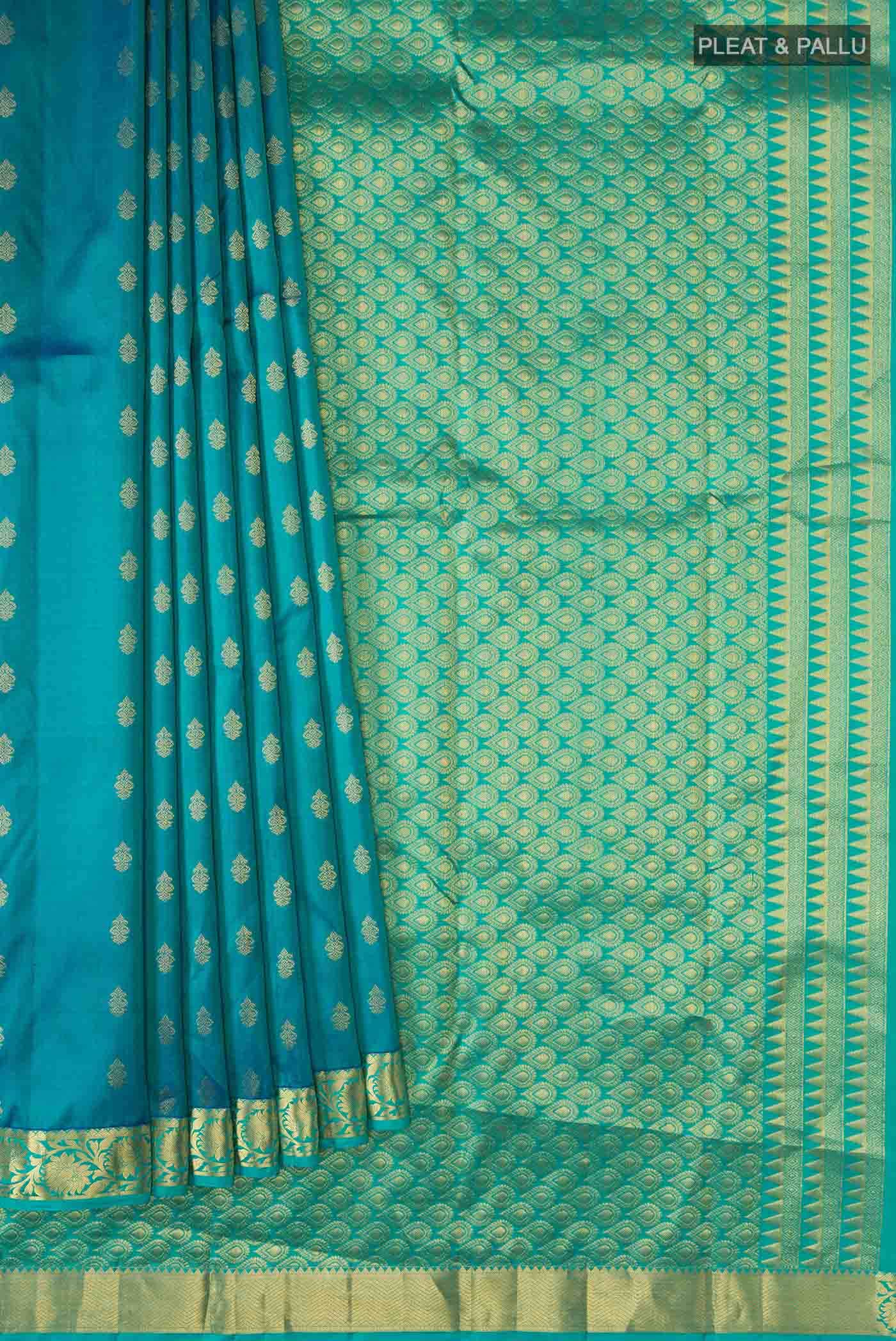 Blue Kanchipuram Silk Saree