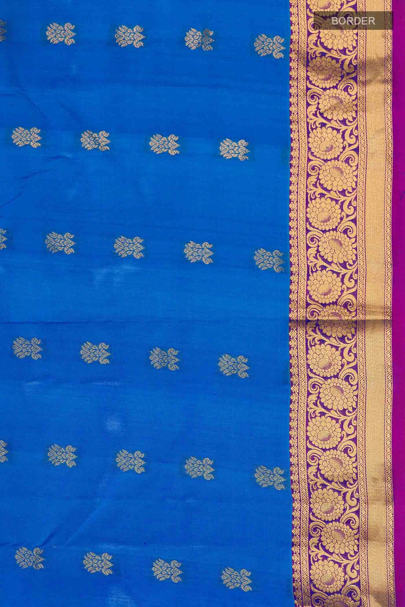 Blue Kanchipuram Silk Saree