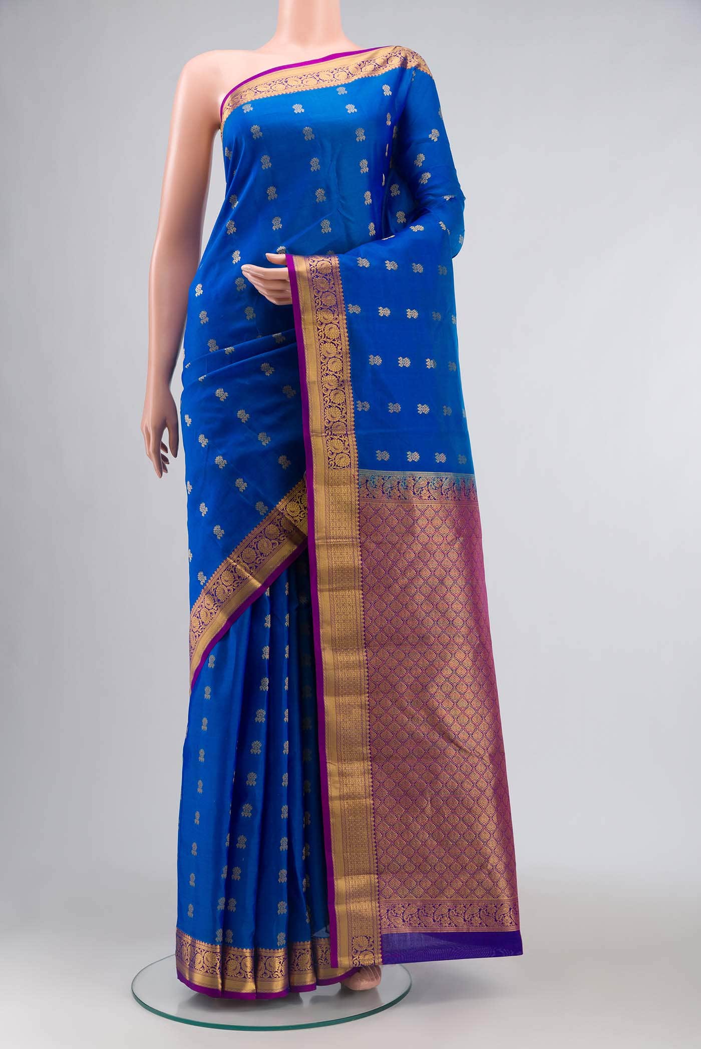 Blue Kanchipuram Silk Saree