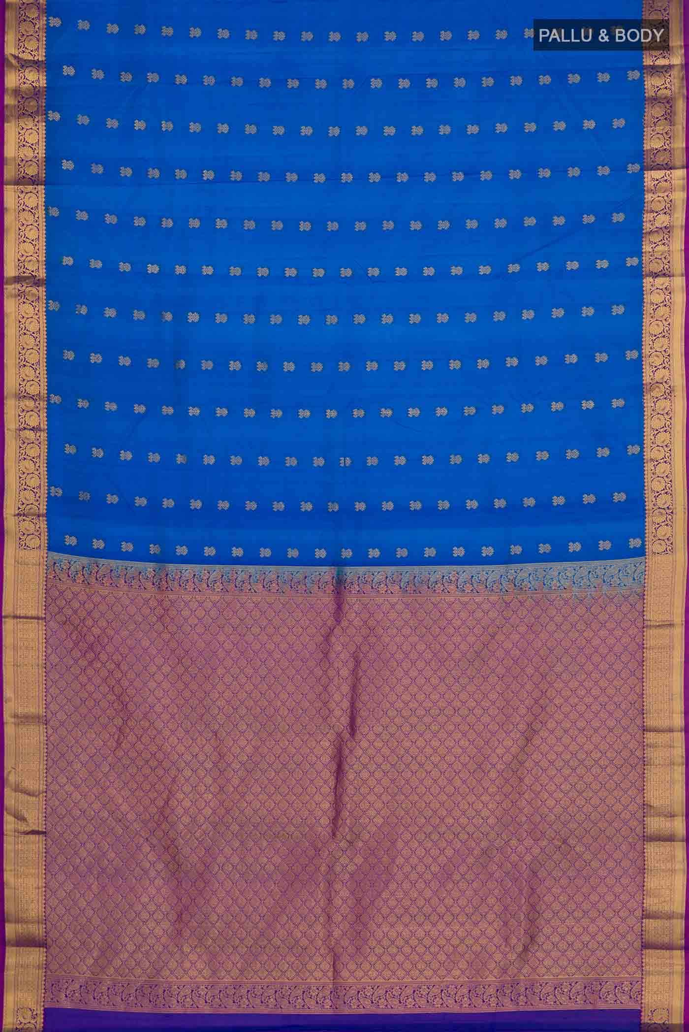 Blue Kanchipuram Silk Saree