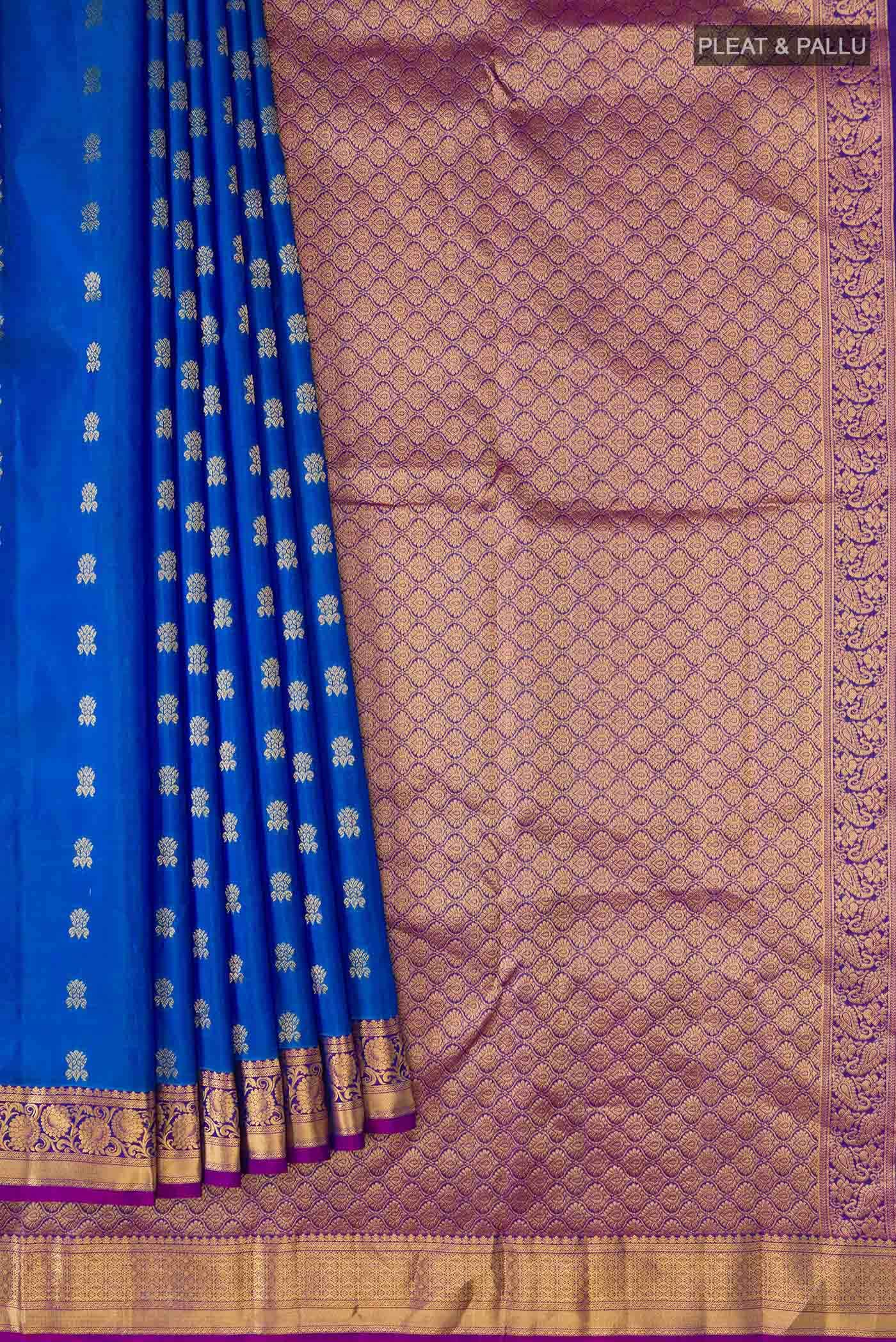 Blue Kanchipuram Silk Saree