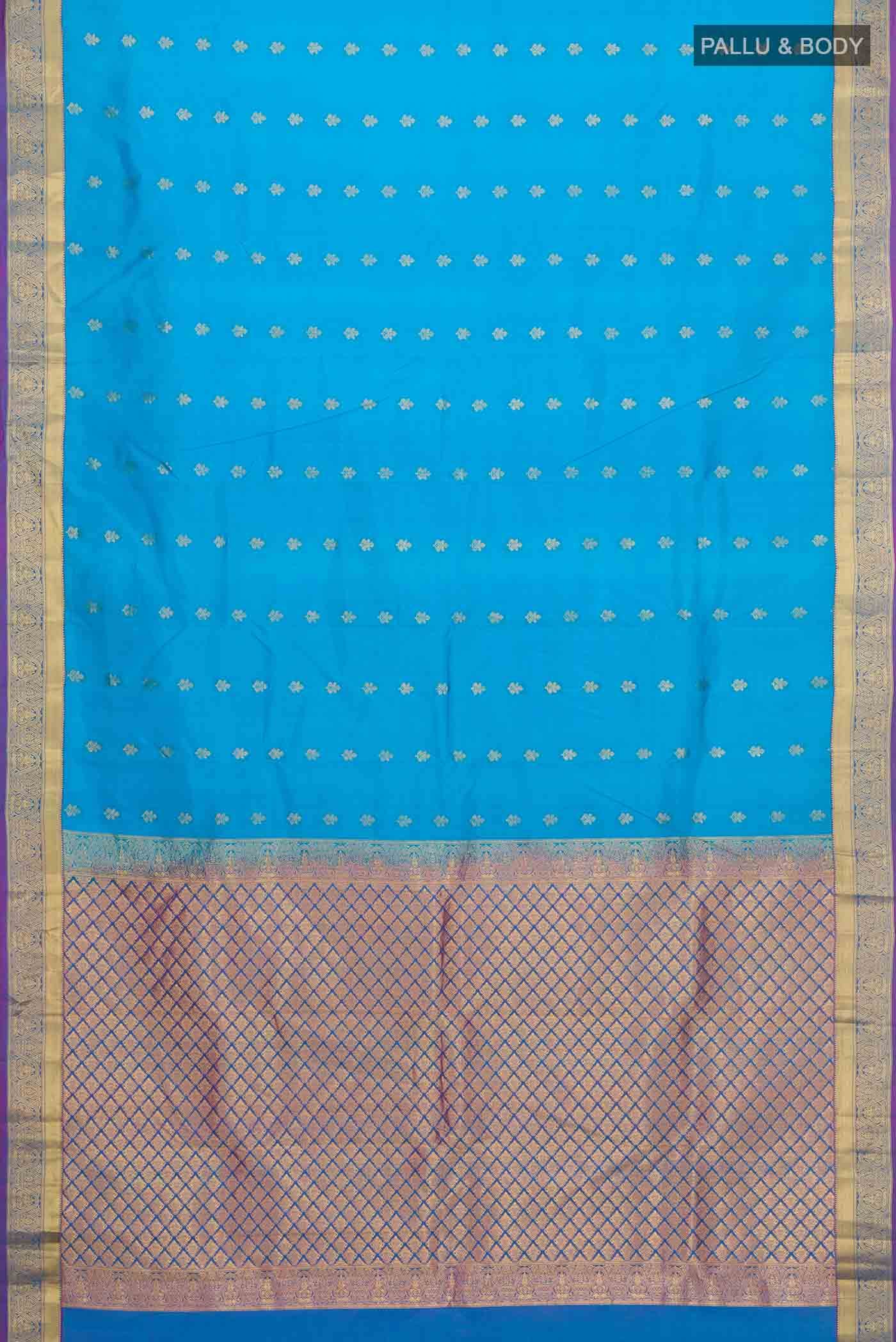 Blue Kanchipuram Silk Saree