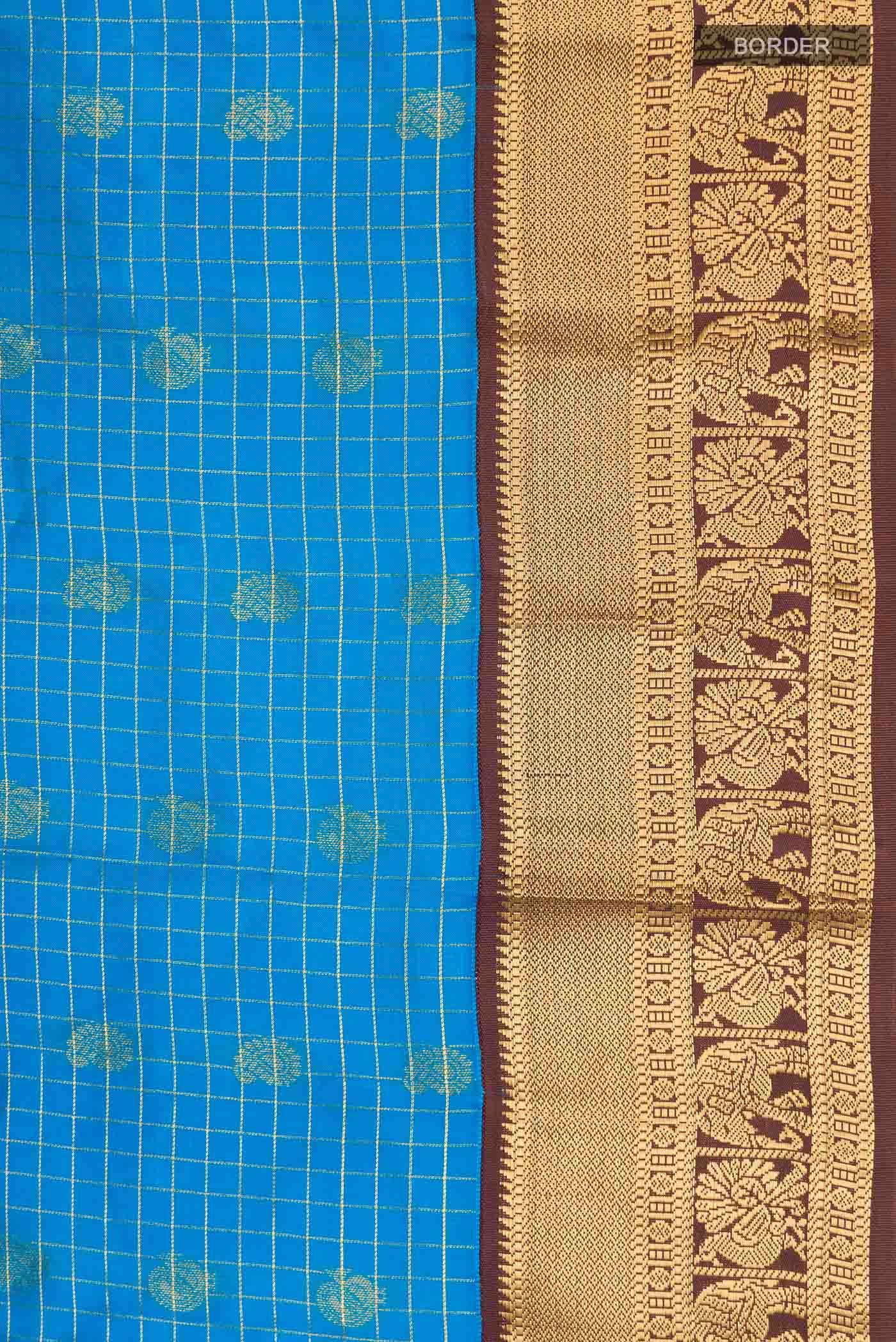 Blue Kanchipuram Silk Saree