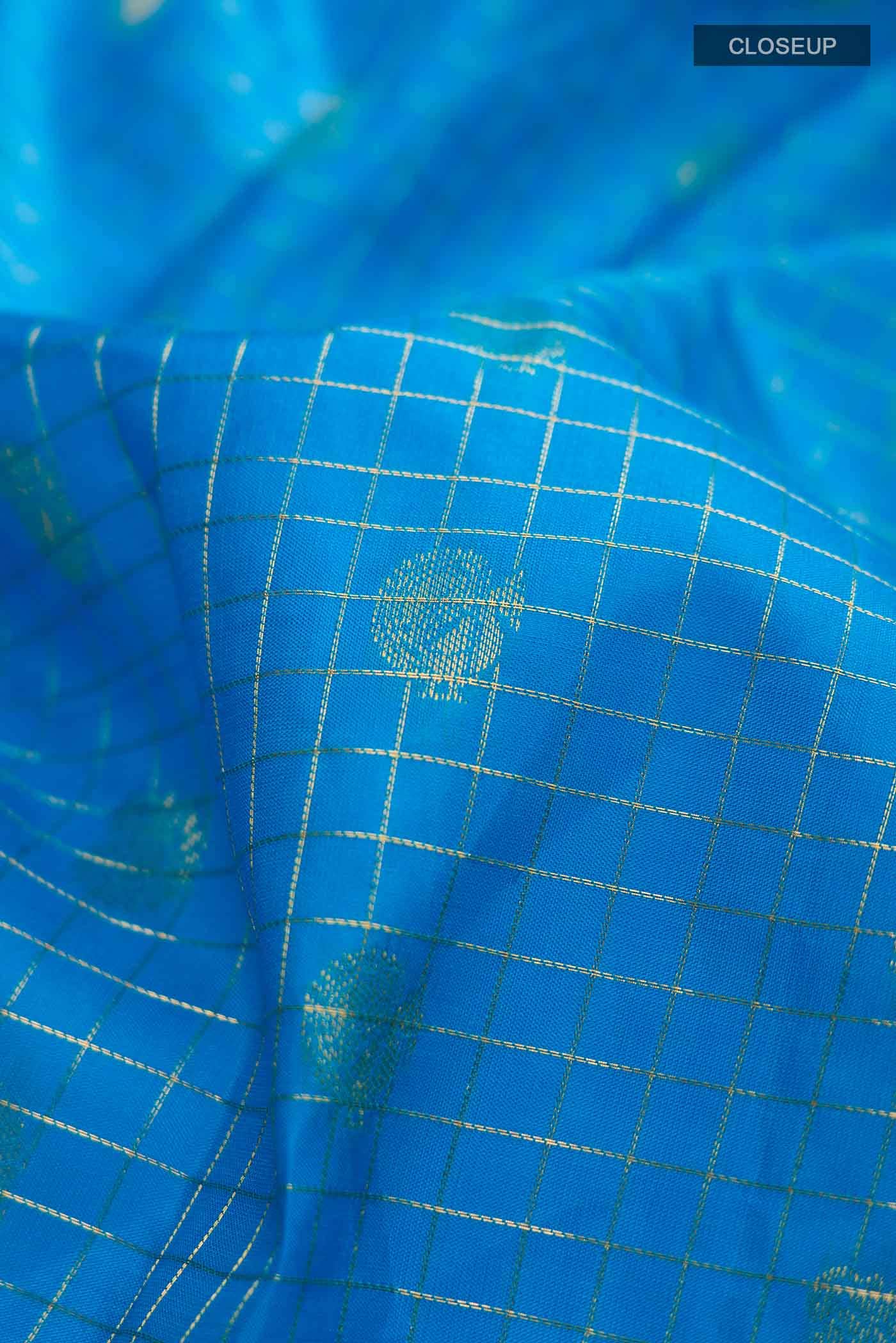 Blue Kanchipuram Silk Saree