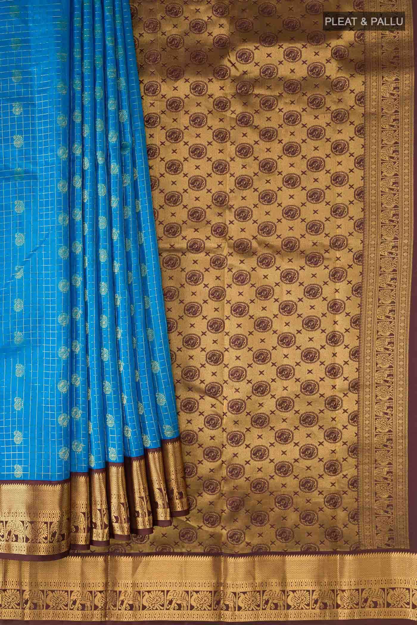Blue Kanchipuram Silk Saree