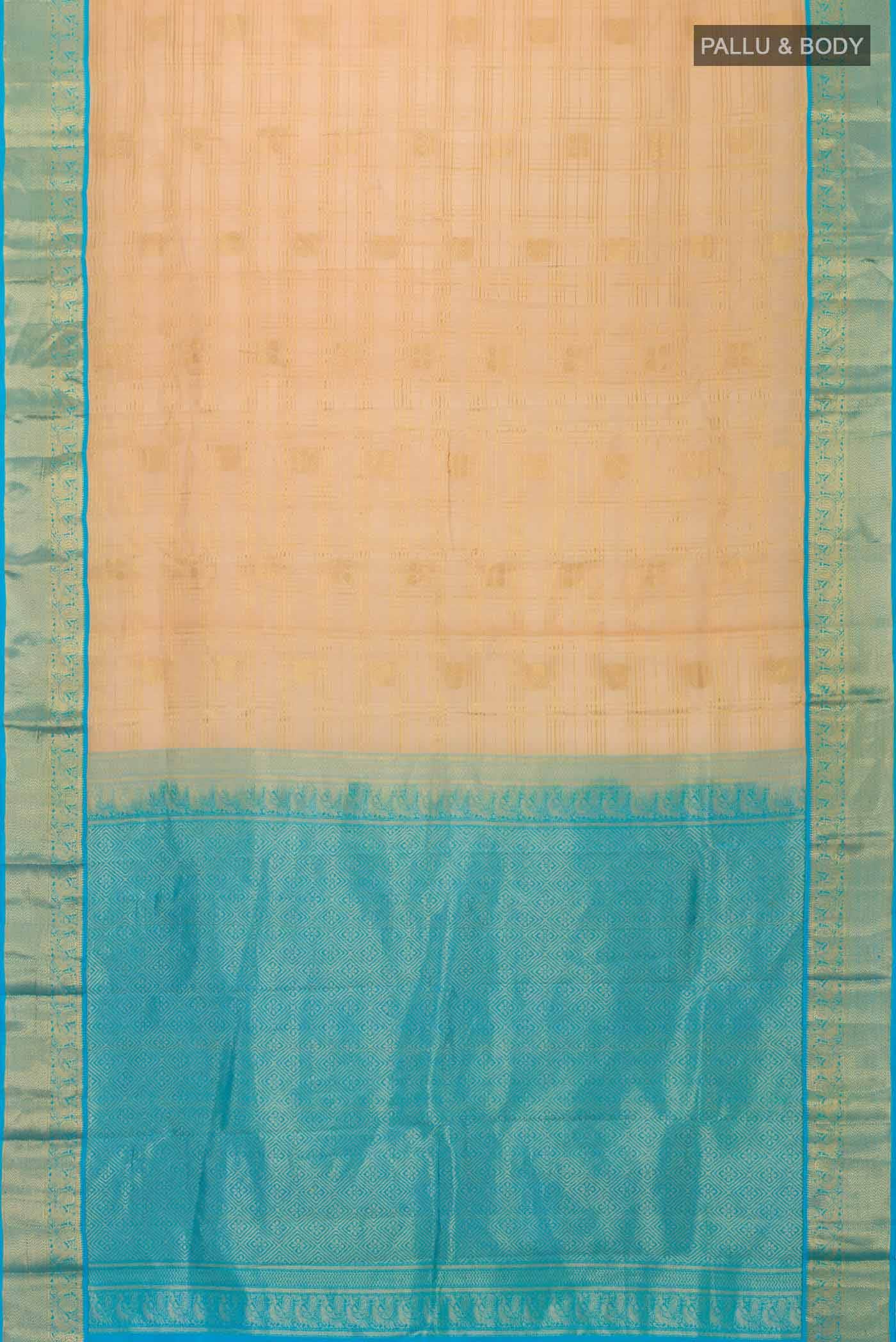 Sandal Kanchipuram Silk Saree