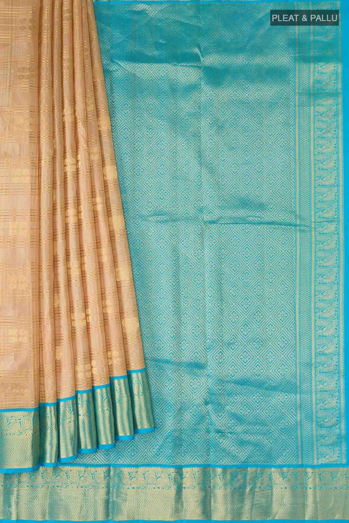 Sandal Kanchipuram Silk Saree