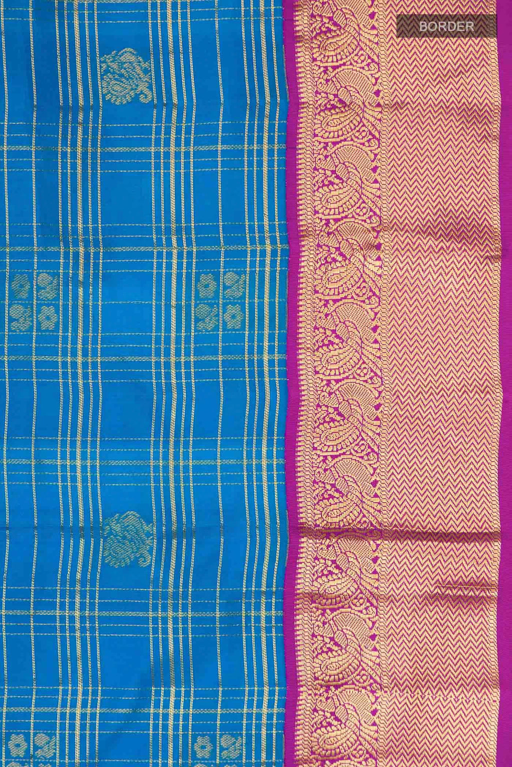 Blue Kanchipuram Silk Saree