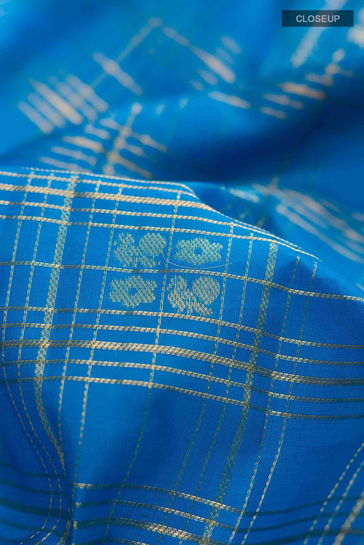 Blue Kanchipuram Silk Saree