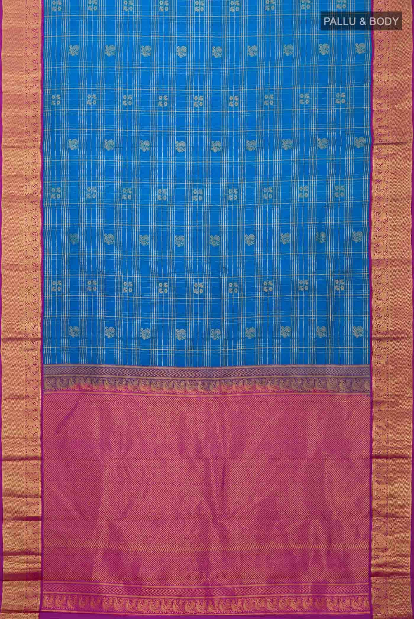 Blue Kanchipuram Silk Saree