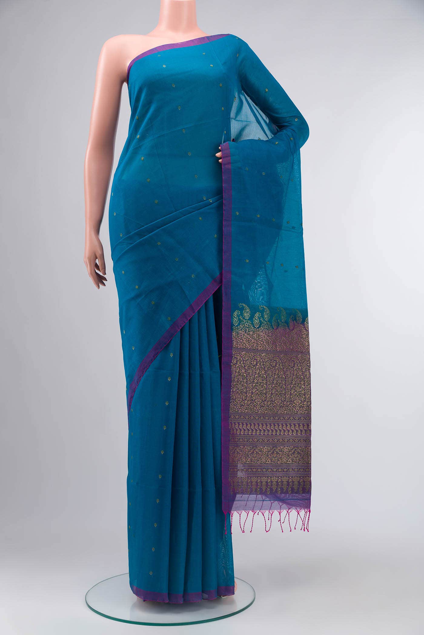 Blue Silk Cotton Saree