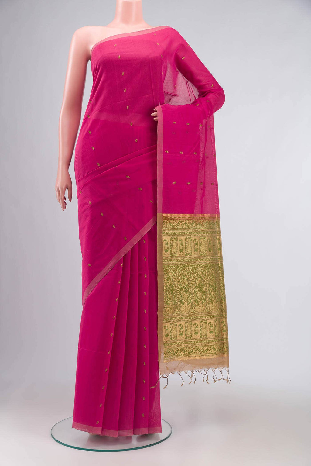 Pink Silk Cotton Saree
