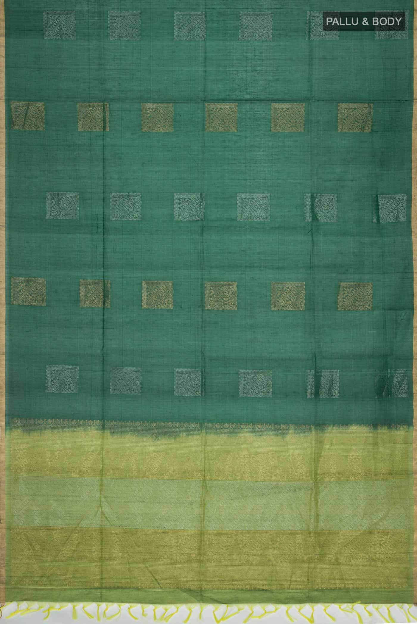Bottle Green Silk Cotton Saree