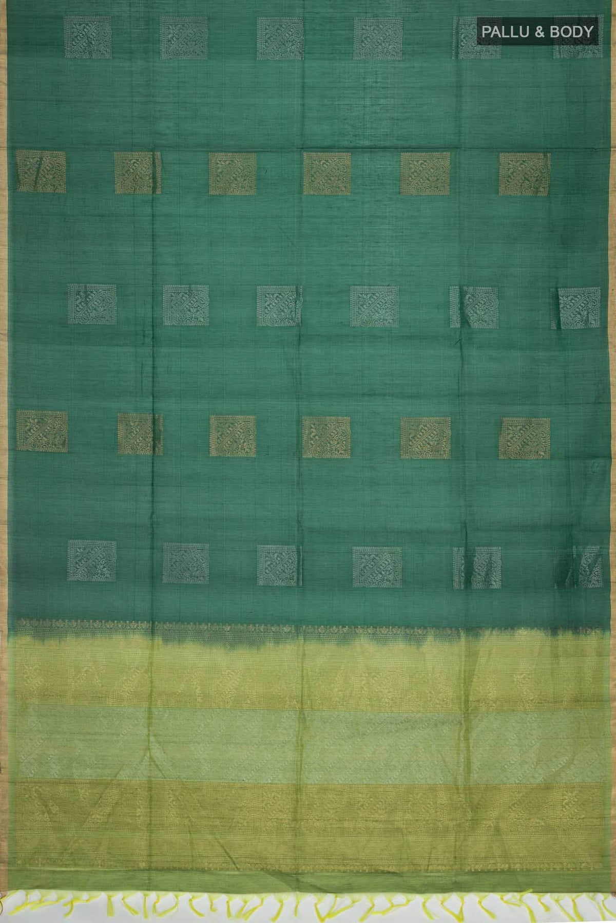 Bottle Green Silk Cotton Saree