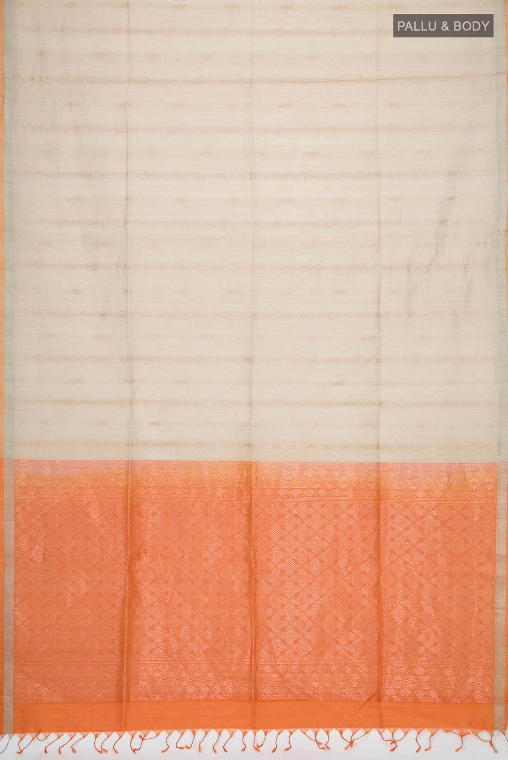 Beige Silk Cotton Saree