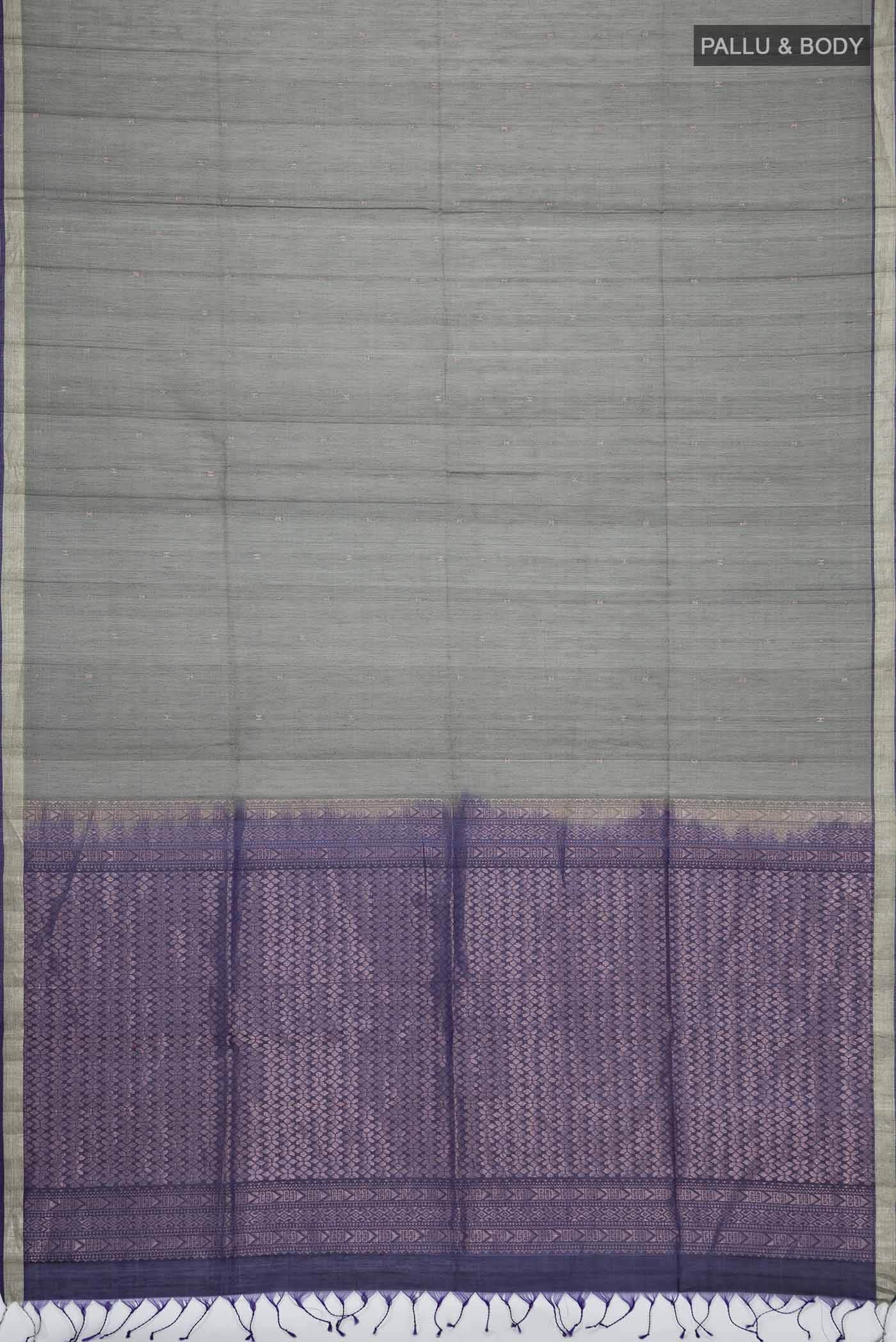 Grey Silk Cotton Saree