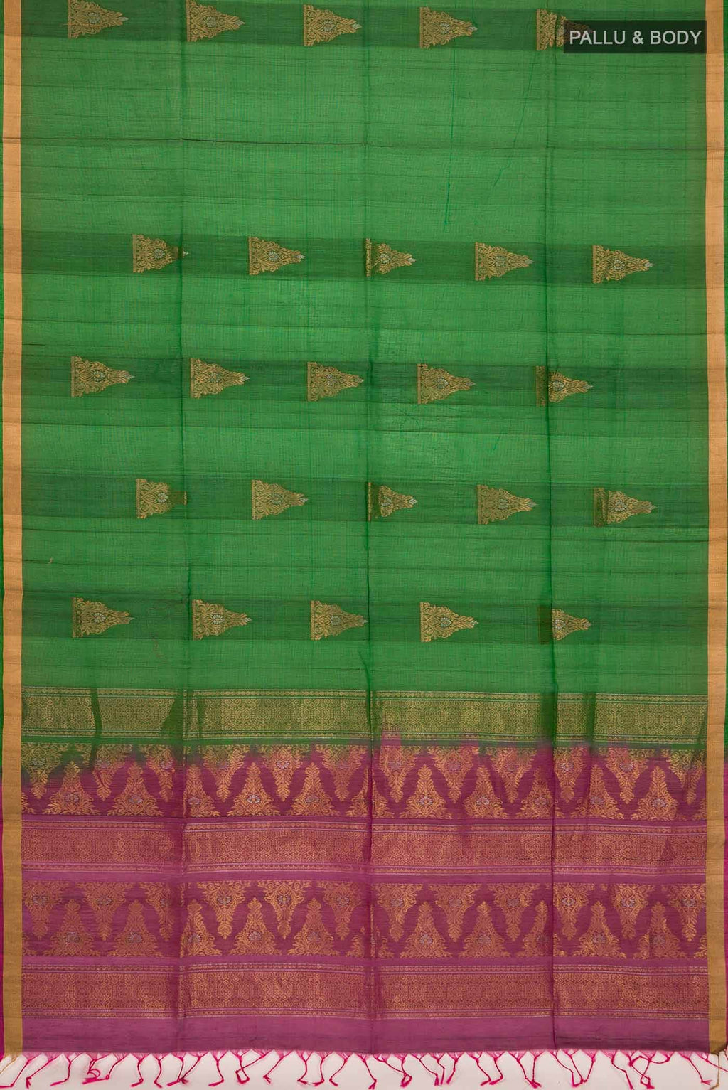 Green Silk Cotton Saree