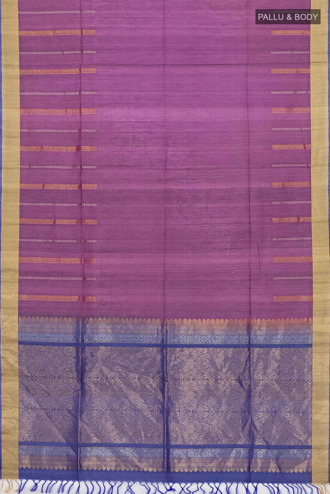 Purple Silk Cotton Saree