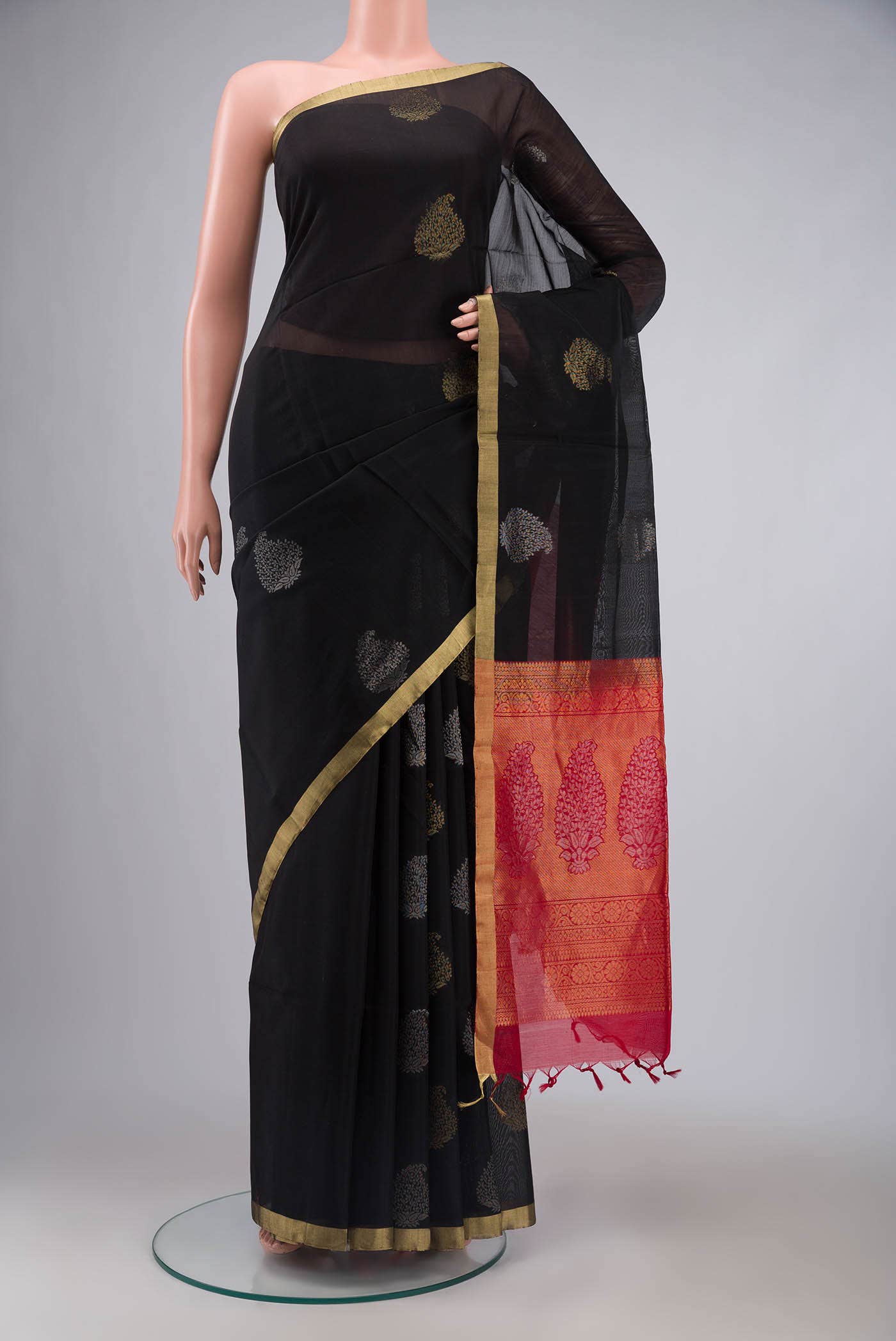 Black Silk Cotton Saree