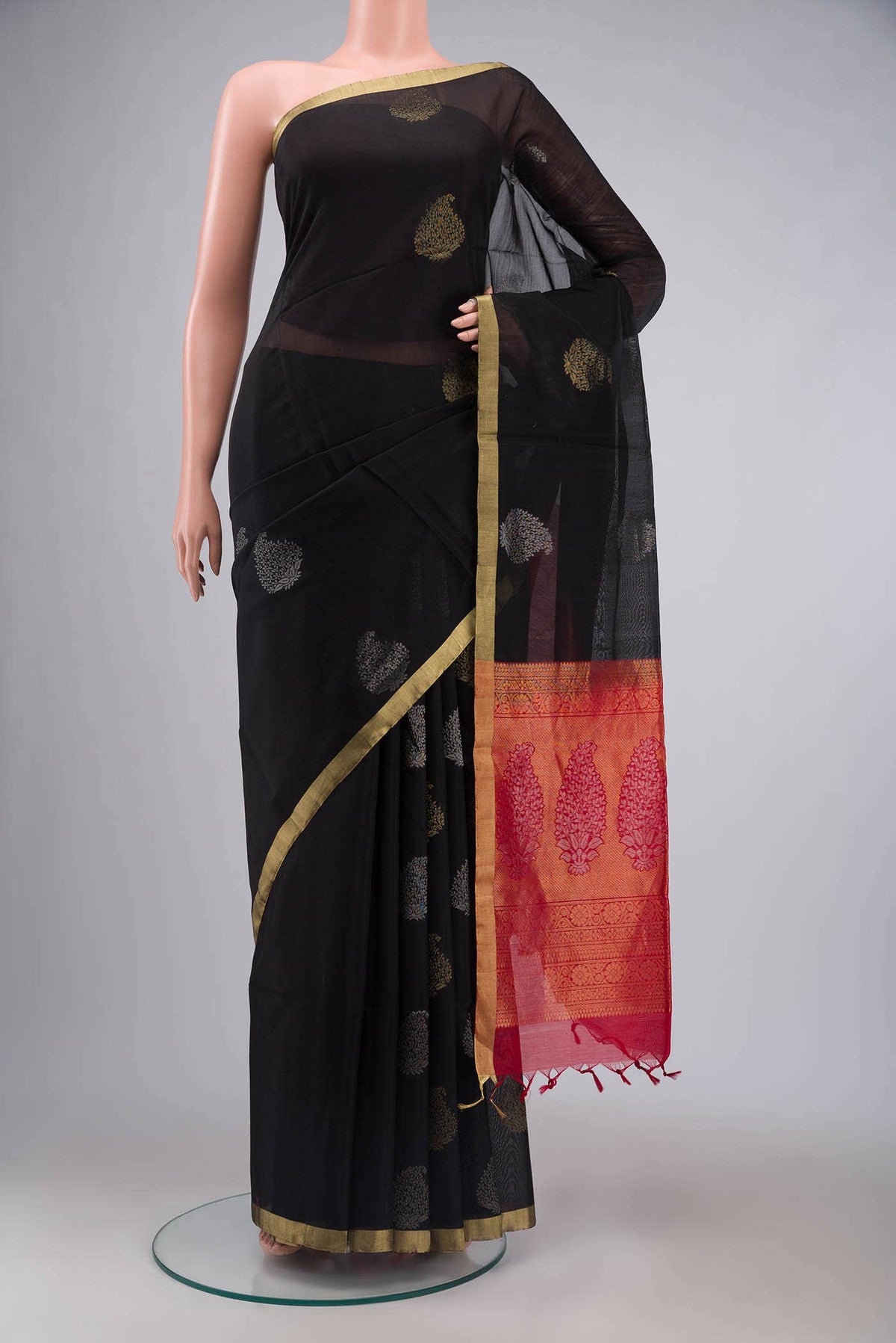 Black Silk Cotton Saree