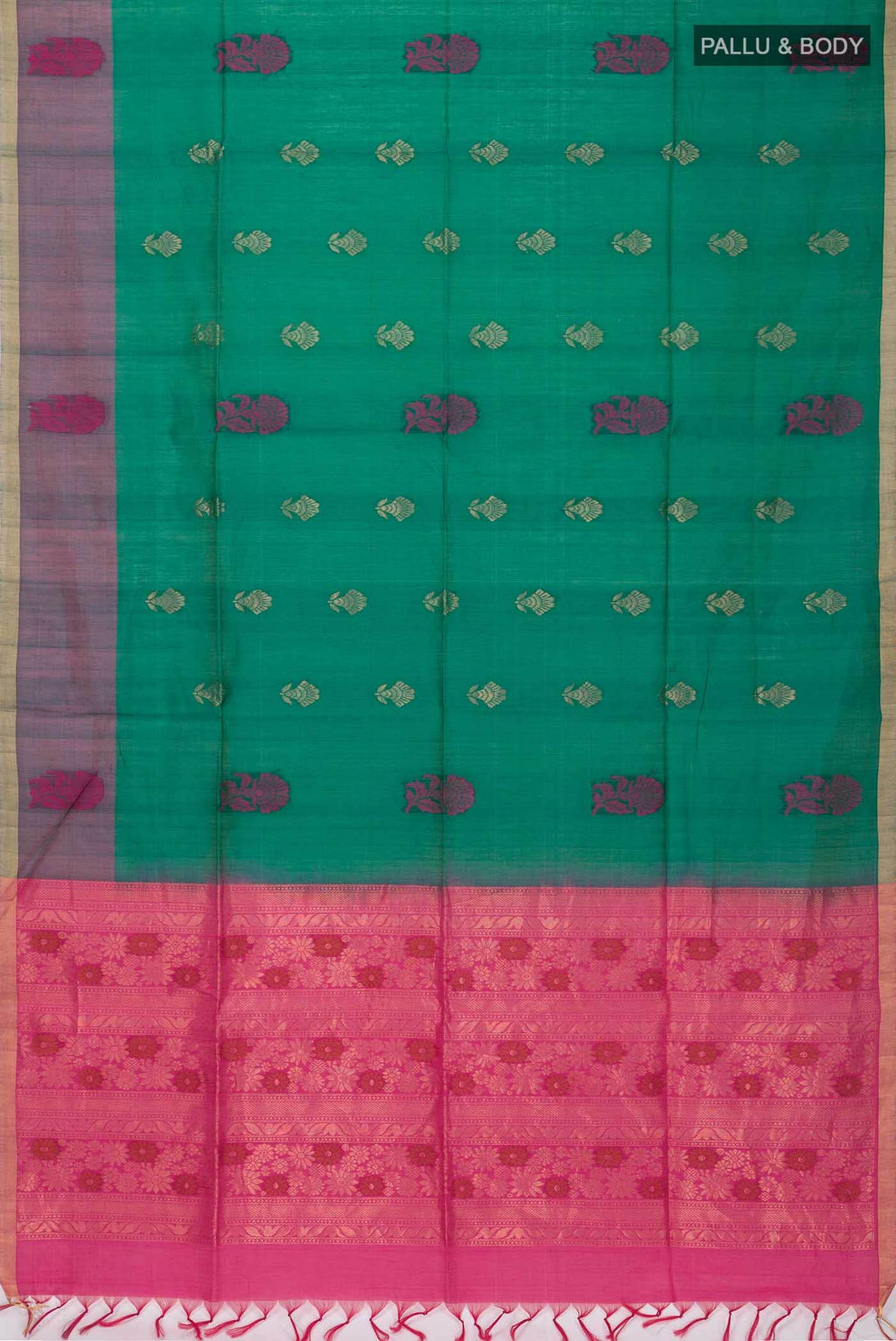 Green Silk Cotton Saree