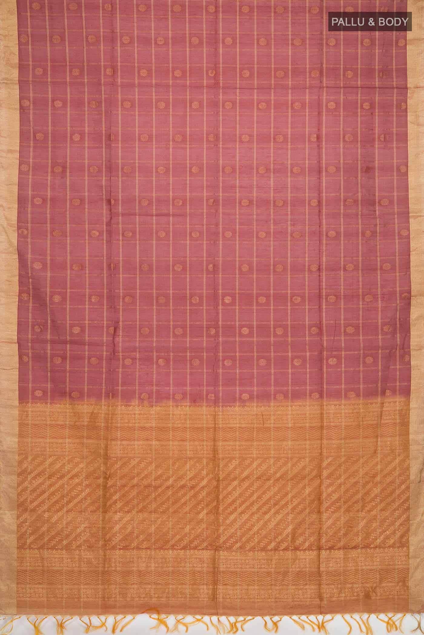 Maroon Silk Cotton Saree