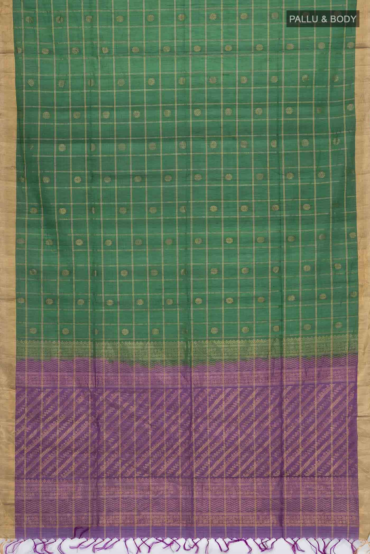Green Silk Cotton Saree