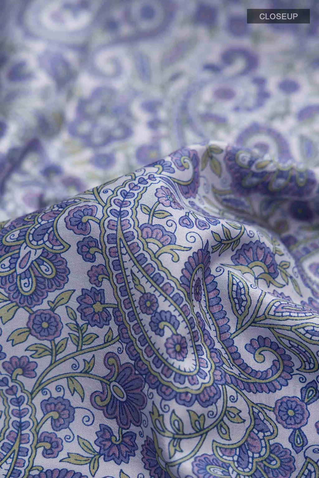 Blue Printed Silk Saree