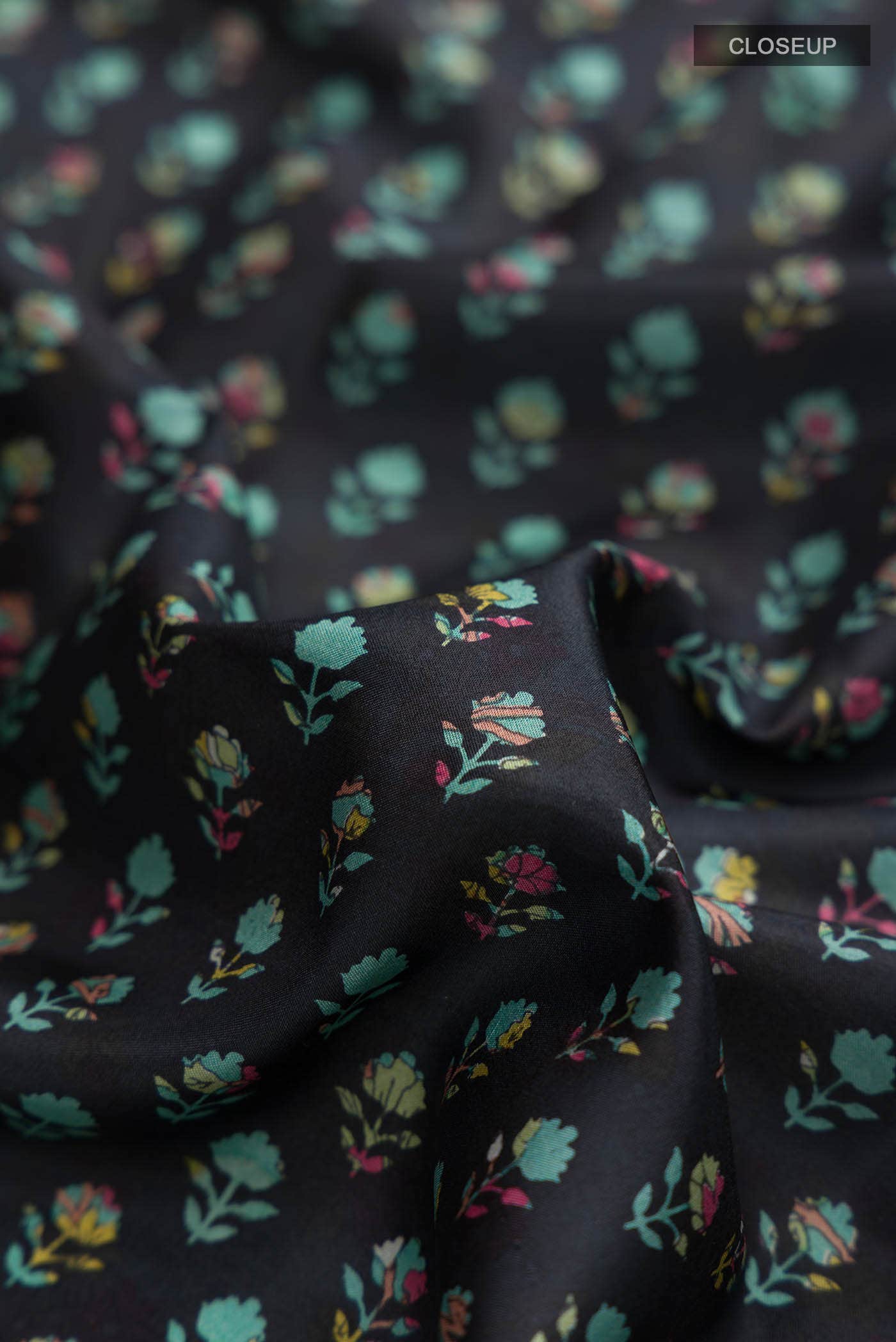 Black Printed Silk Saree