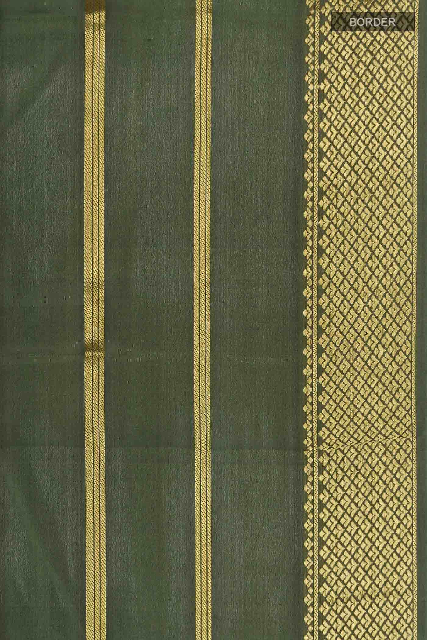 Yellow Mysore Crepe Saree